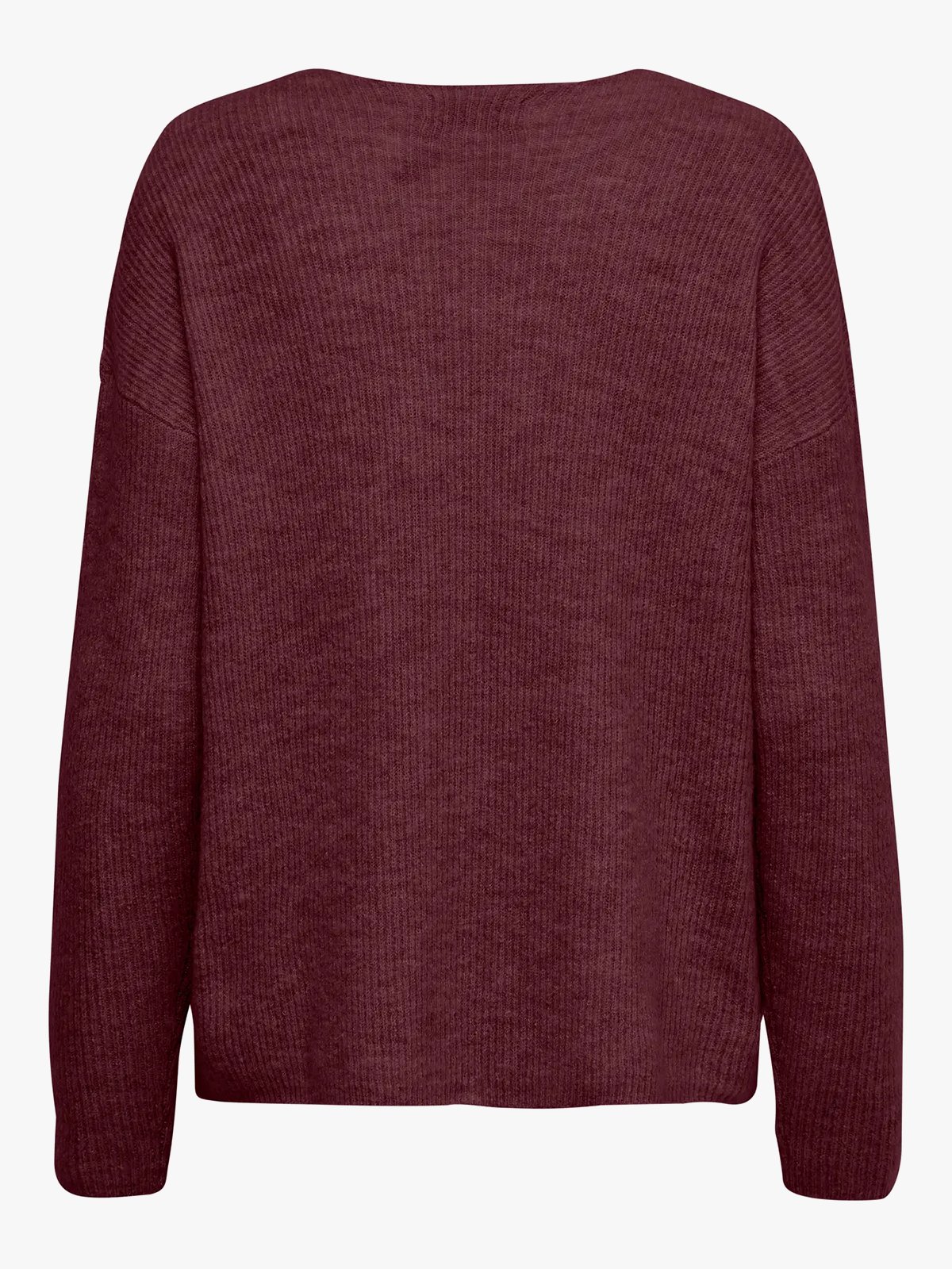 Only Camilla V-Neck Long Sleeve Pullover Knit Port Royale Melange