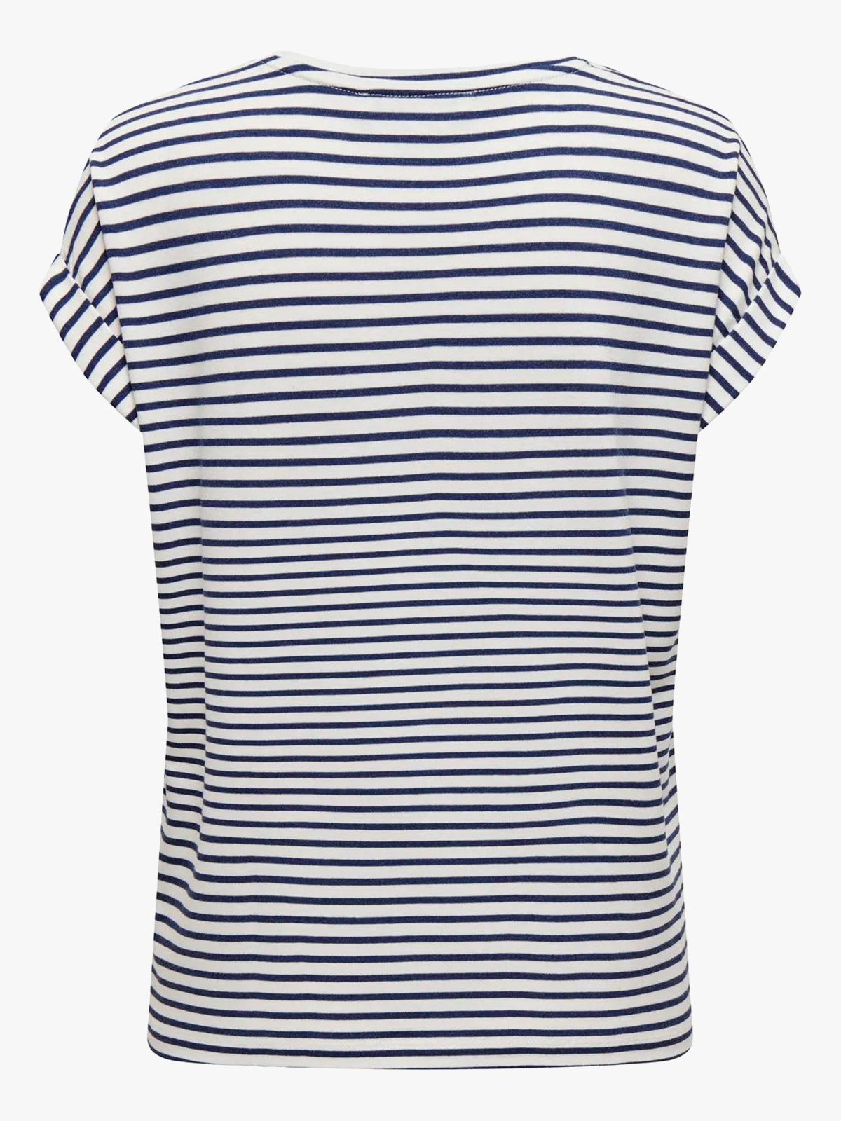 Only Moster Stripe Short Sleeve O-Neck Top Cloud Dancer Naval Academy