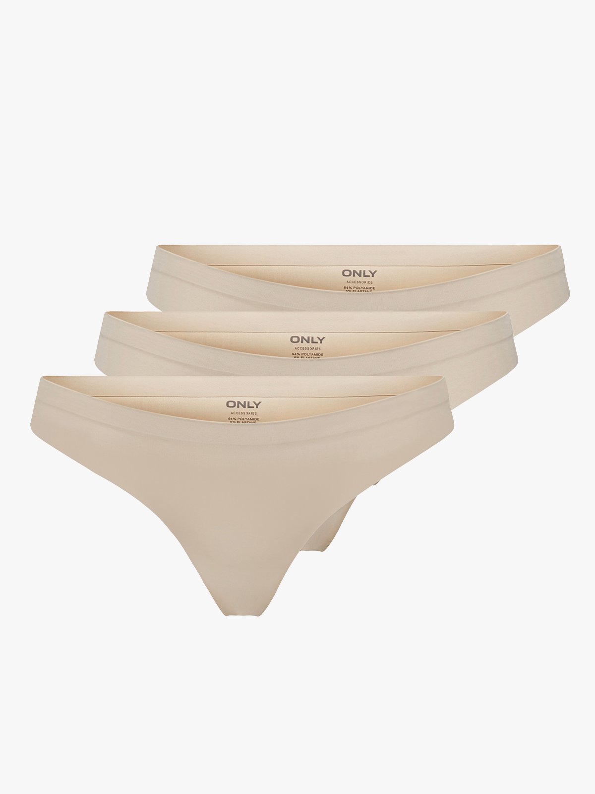 Only Tracy Bonded Thong 3-Pack Peach Taffy
