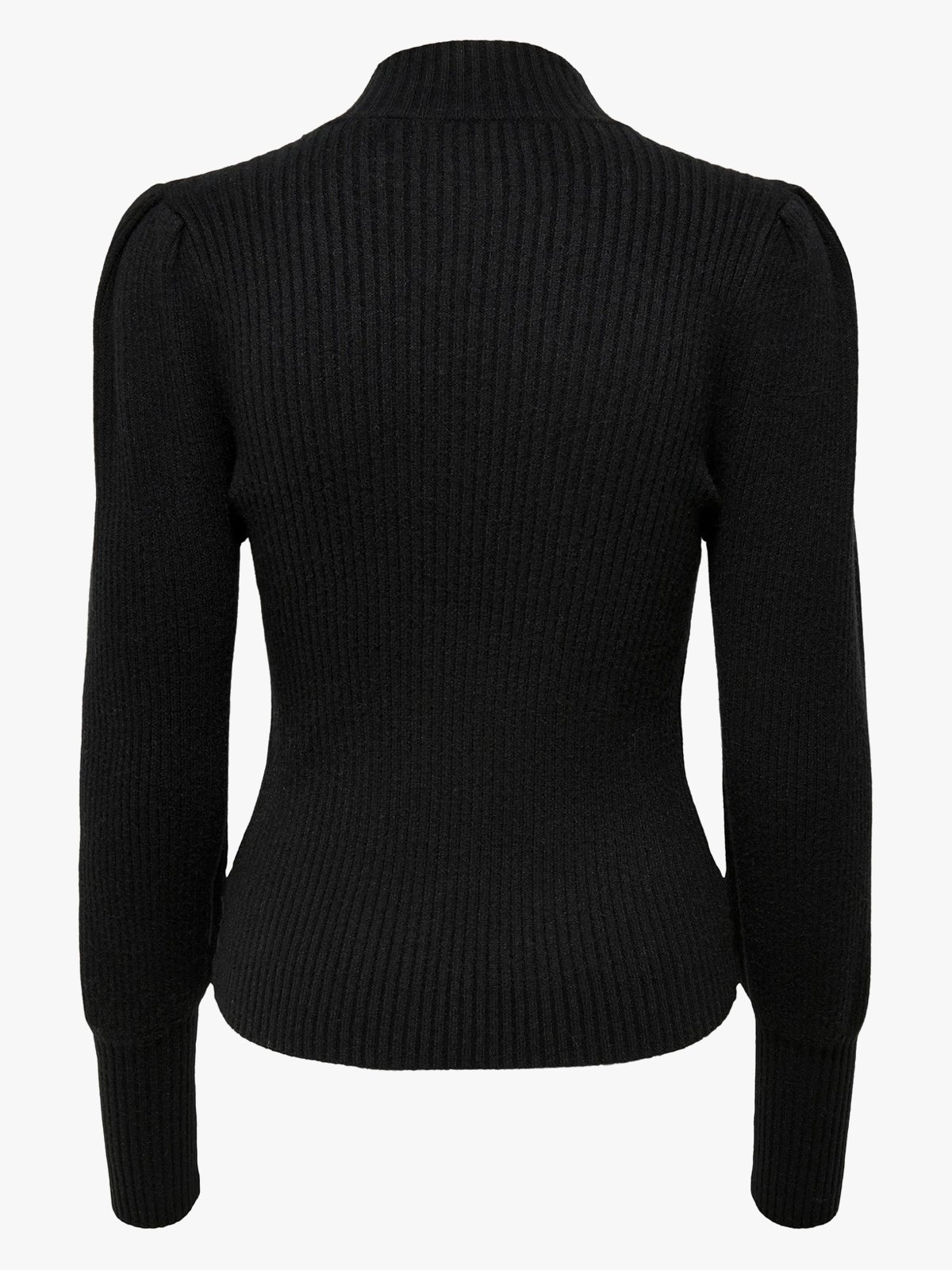 Only Katia Long Sleeve Highneck Pullover Knit Black