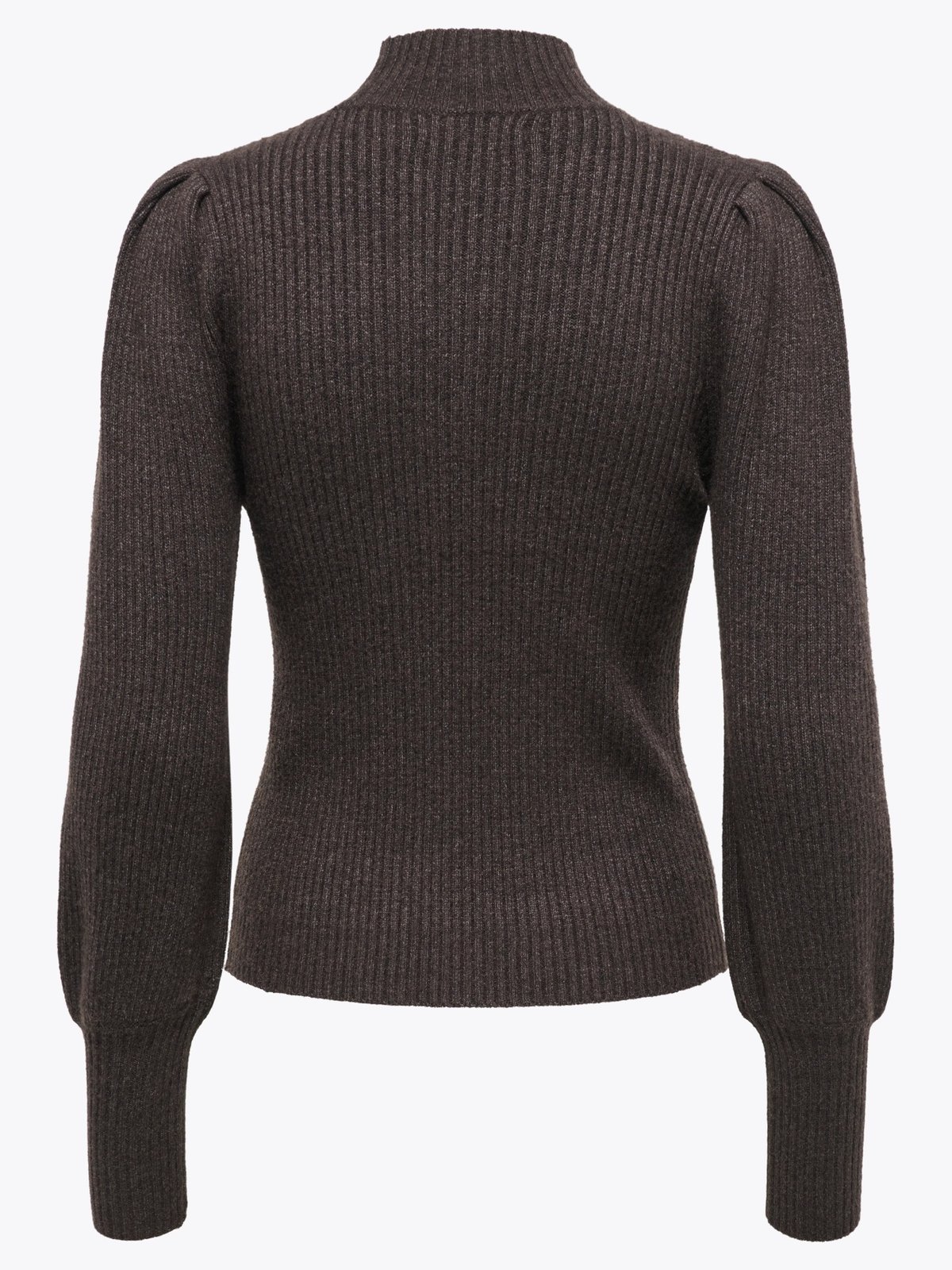 Only Katia Long Sleeve Highneck Pullover Knit Chocolate Torte