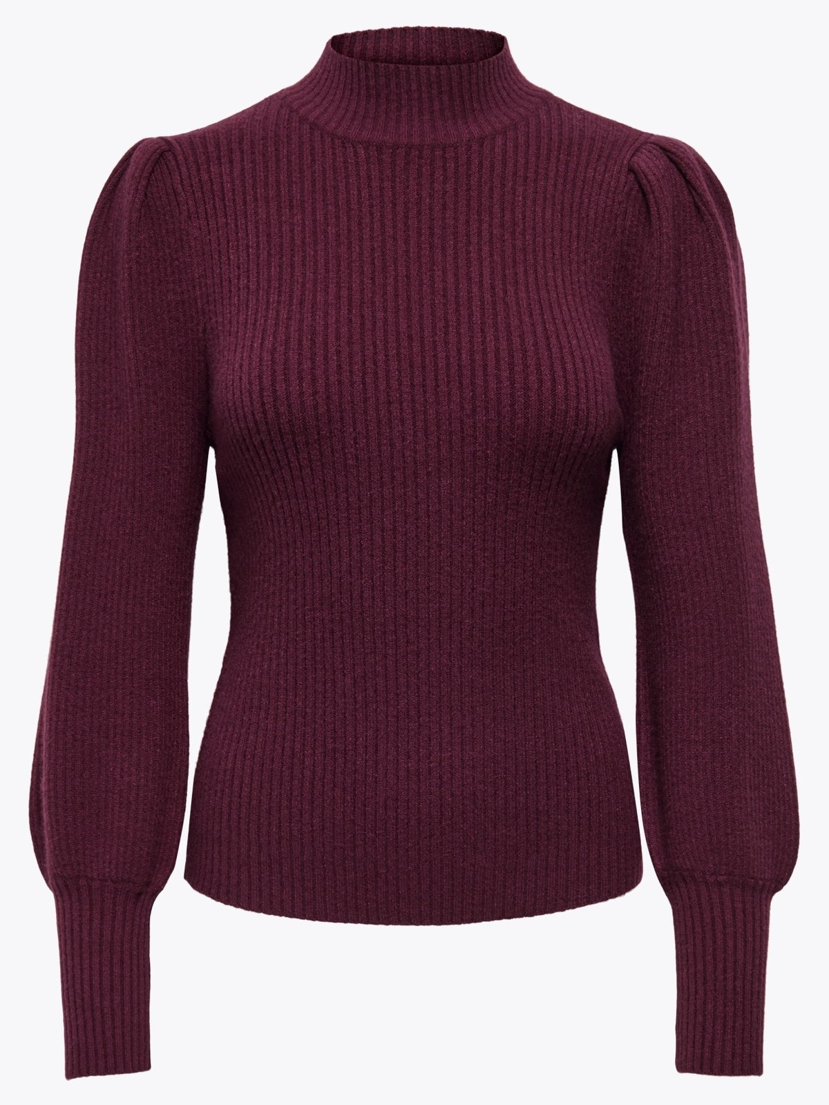 Only Katia Long Sleeve Highneck Pullover Knit Fig
