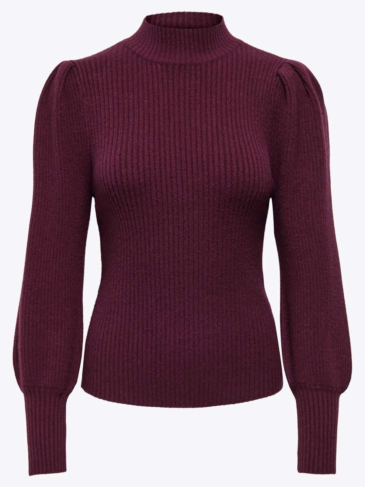 Only Katia Long Sleeve Highneck Pullover Knit Fig