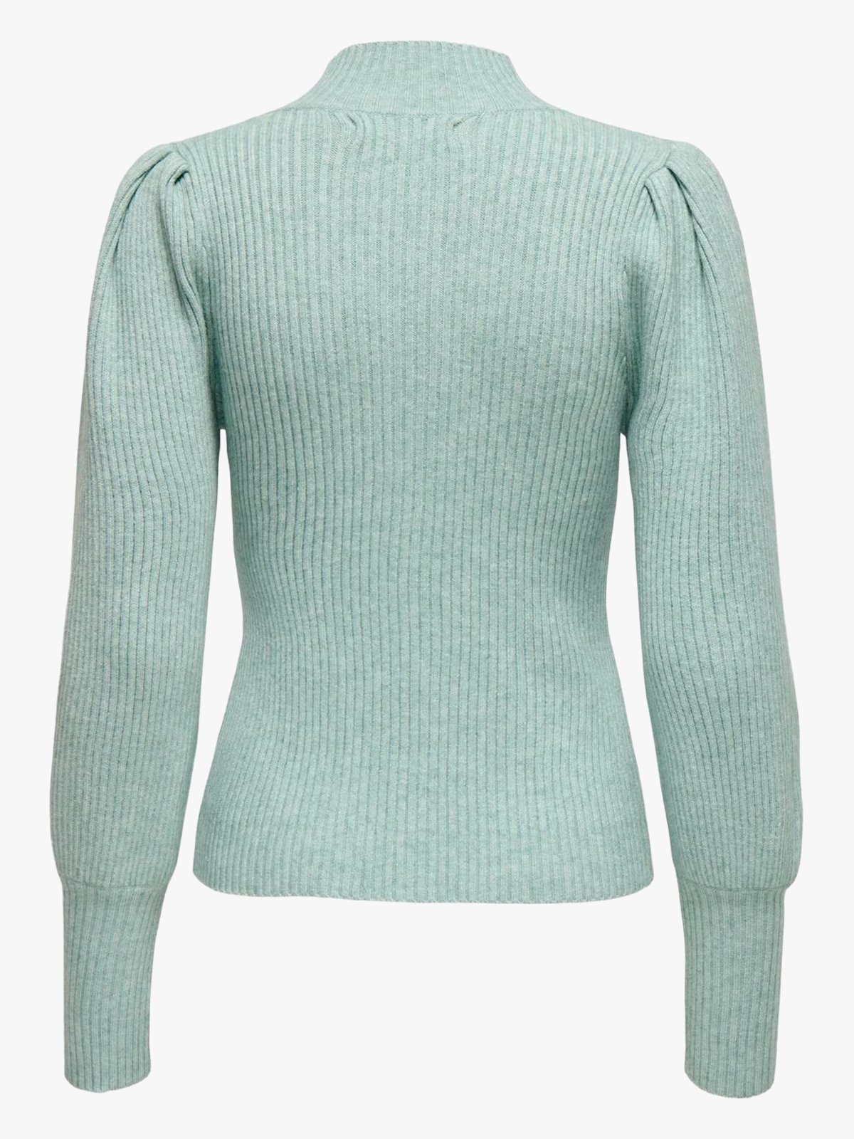 Only Katia Long Sleeve Highneck Pullover Knit Gray Mist