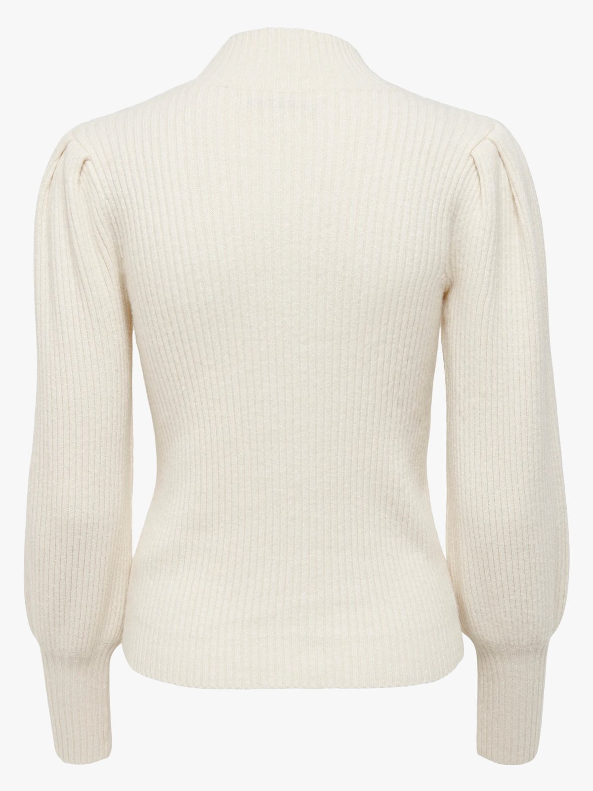 Only Katia Long Sleeve Highneck Pullover Knit Whitecap Gray W. Melange