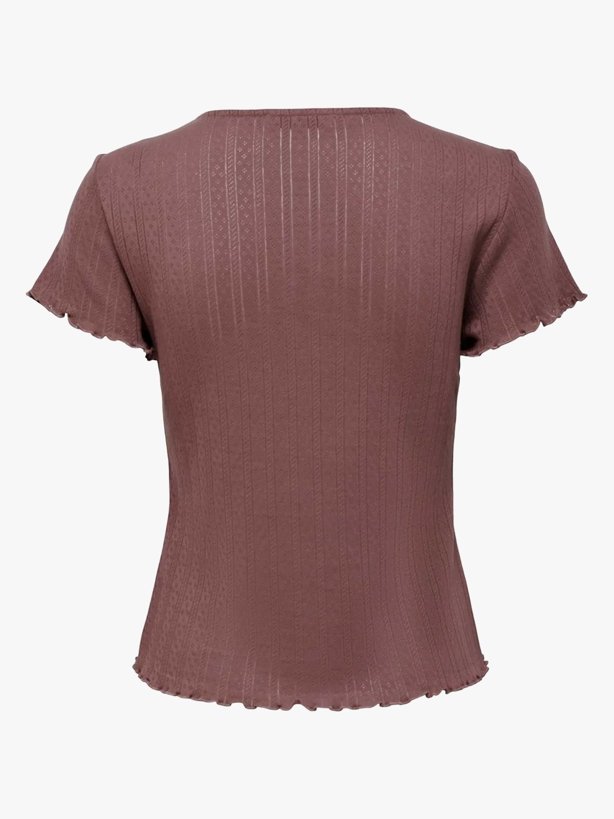 Only Carlotta Short Sleeve Top Rose Brown
