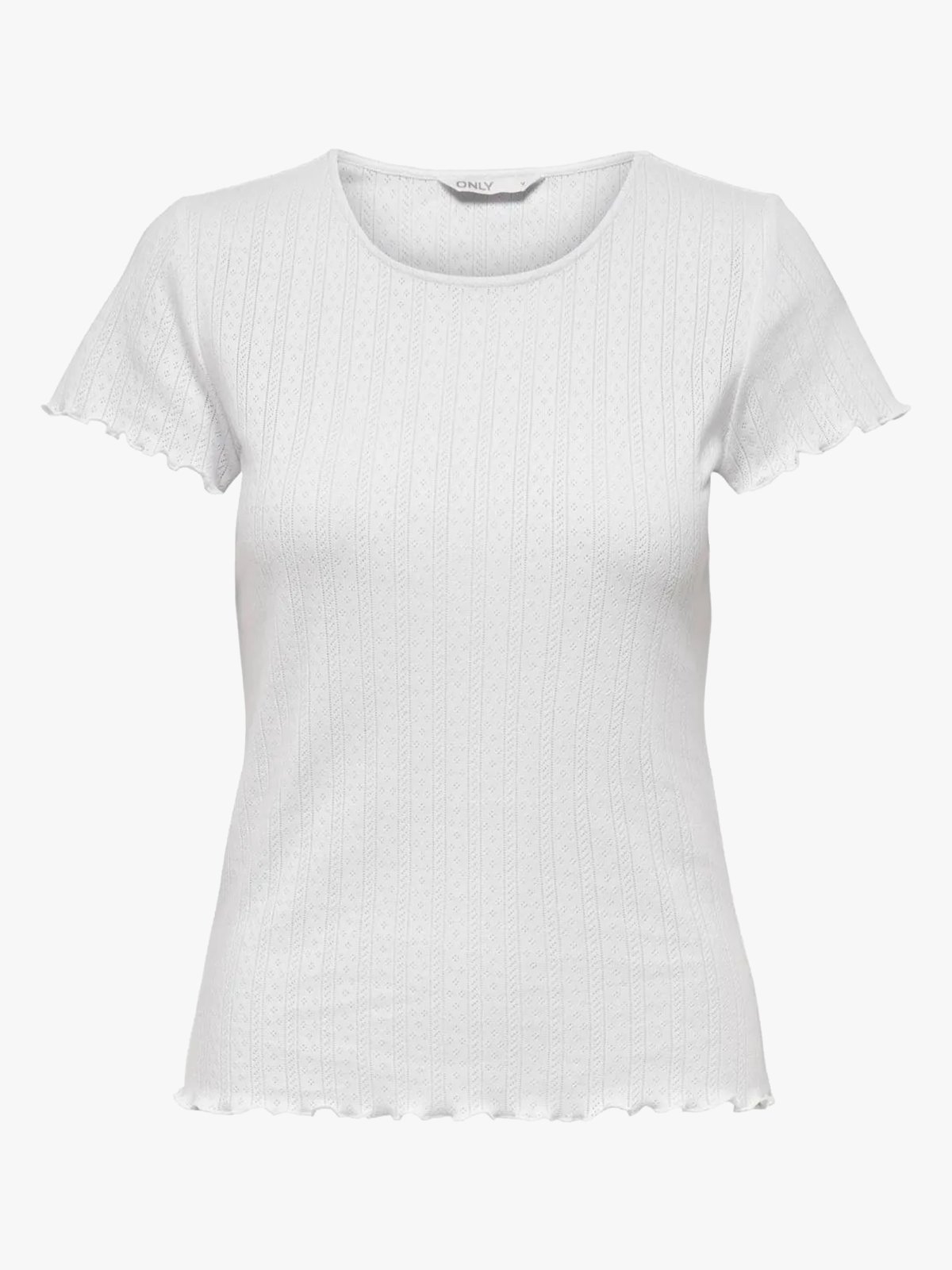Only Carlotta Short Sleeve Top White