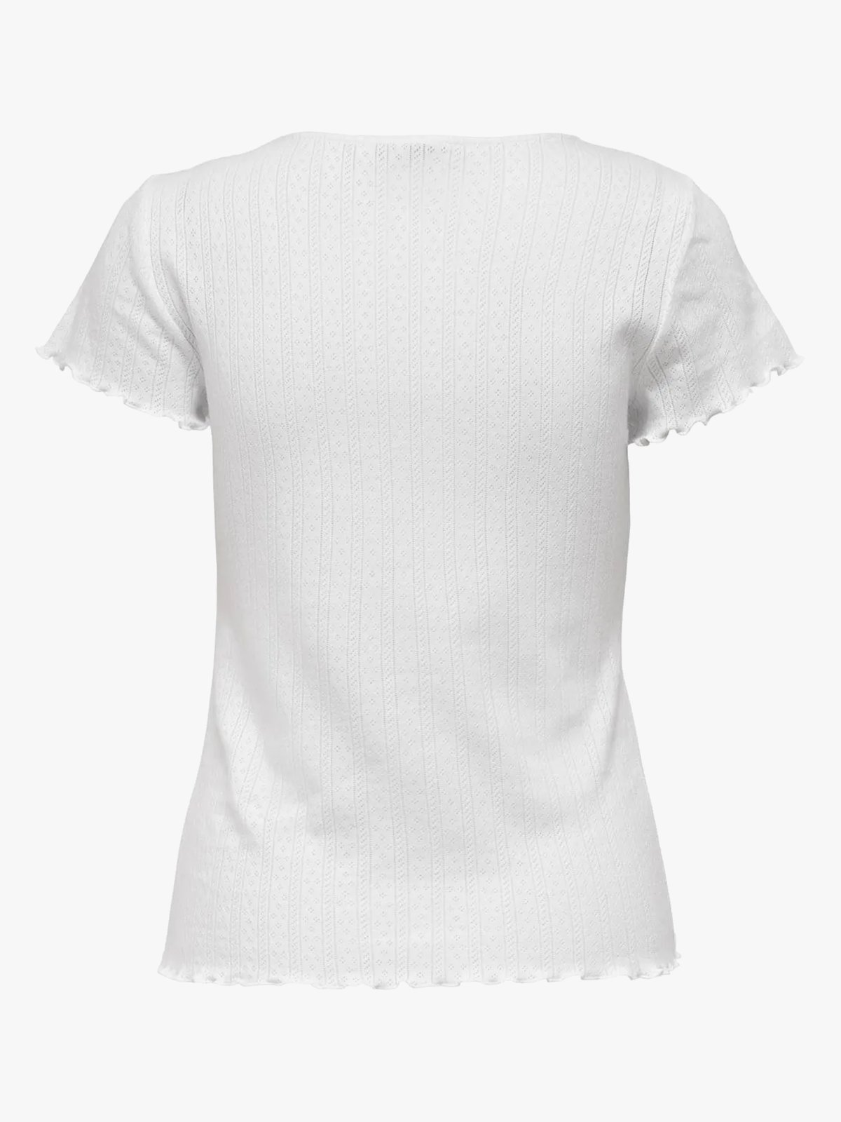 Only Carlotta Short Sleeve Top White