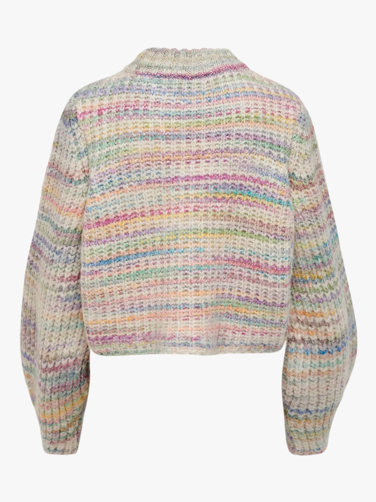 Only Carma Long Sleeve Pullover Knit Pumice Stone w. Multi Spacedye