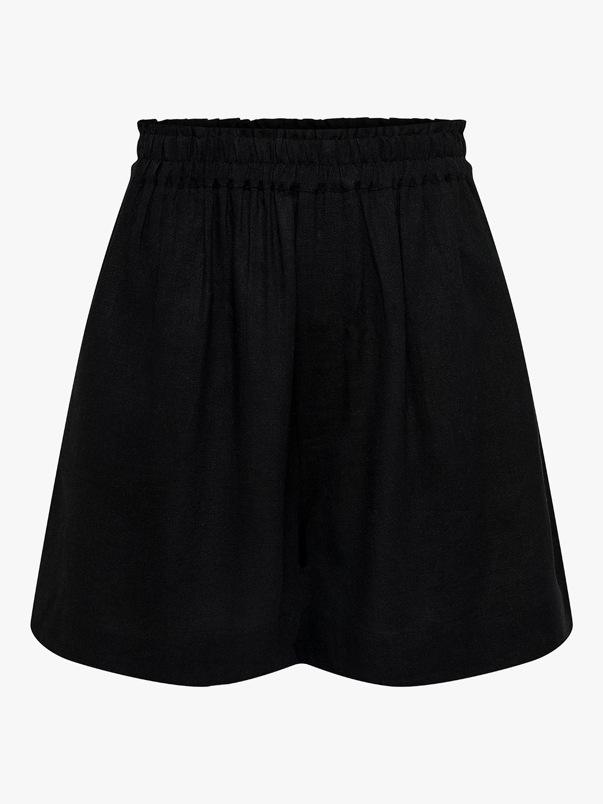 Only Tokyo Life High Waist Linen Blend Shorts Black