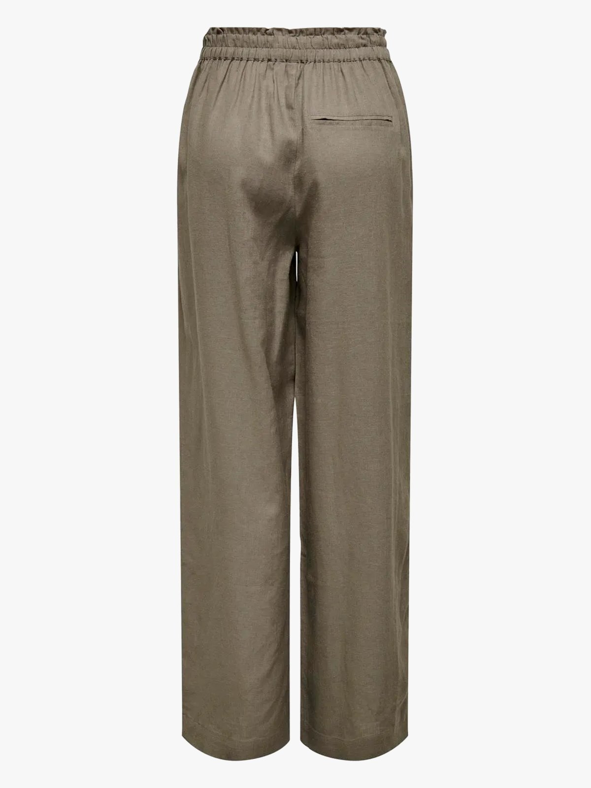 Only Tokyo Life High Waist Linen Blend Pant Brindle
