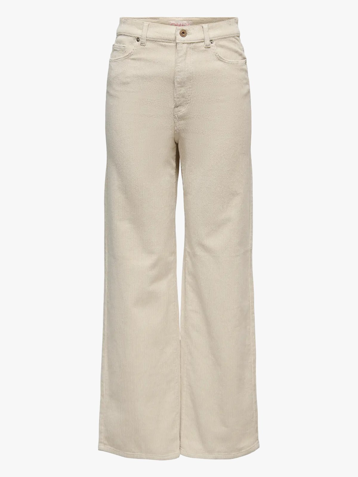 Only Hope Global High Waist Wide Cord Pant Oatmeal