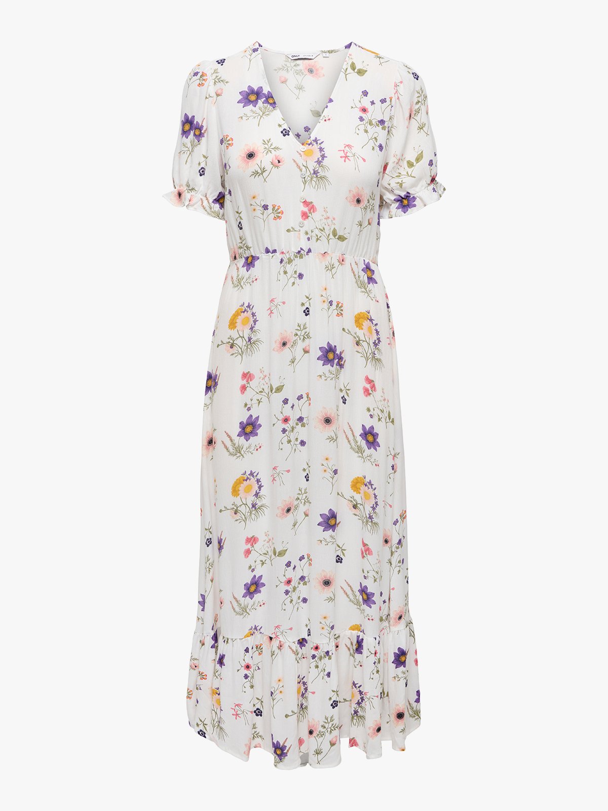 Only Chianti Short Sleeve long Dress Hvit