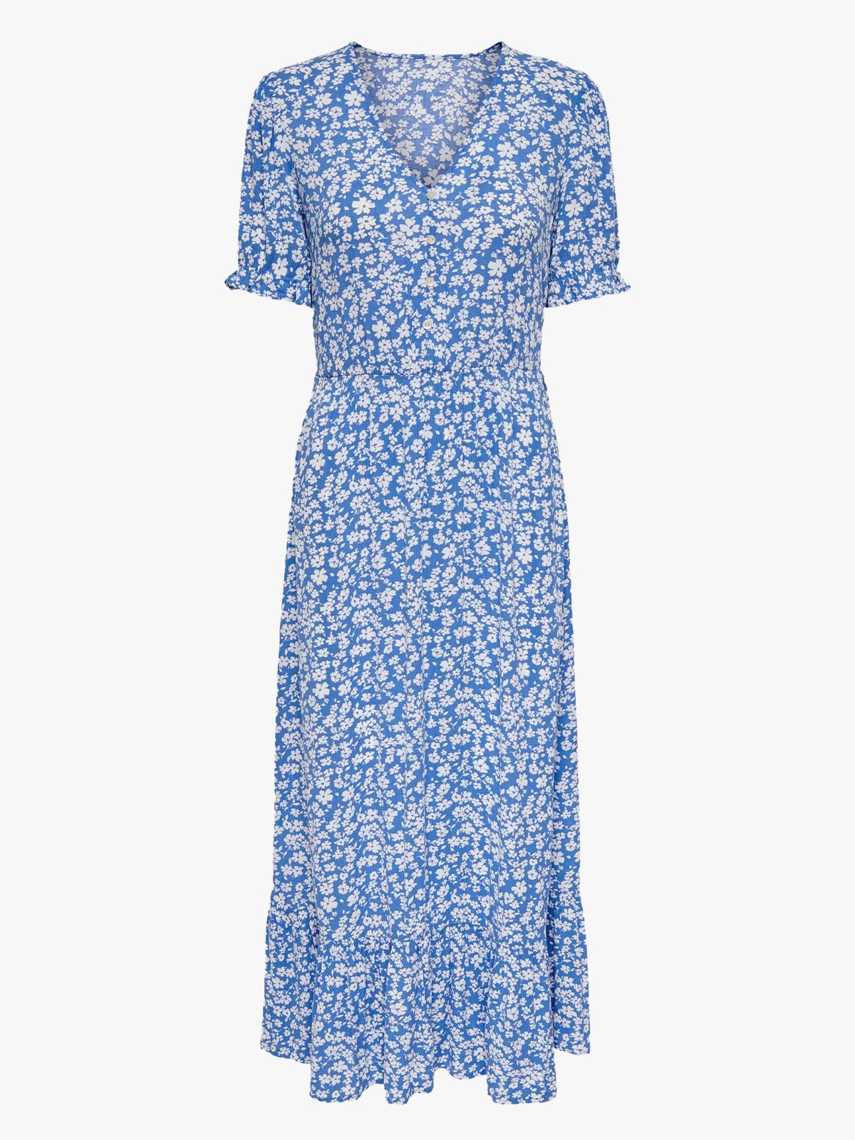 Only Chianti Short Sleeve long Dress Marina / White Flower