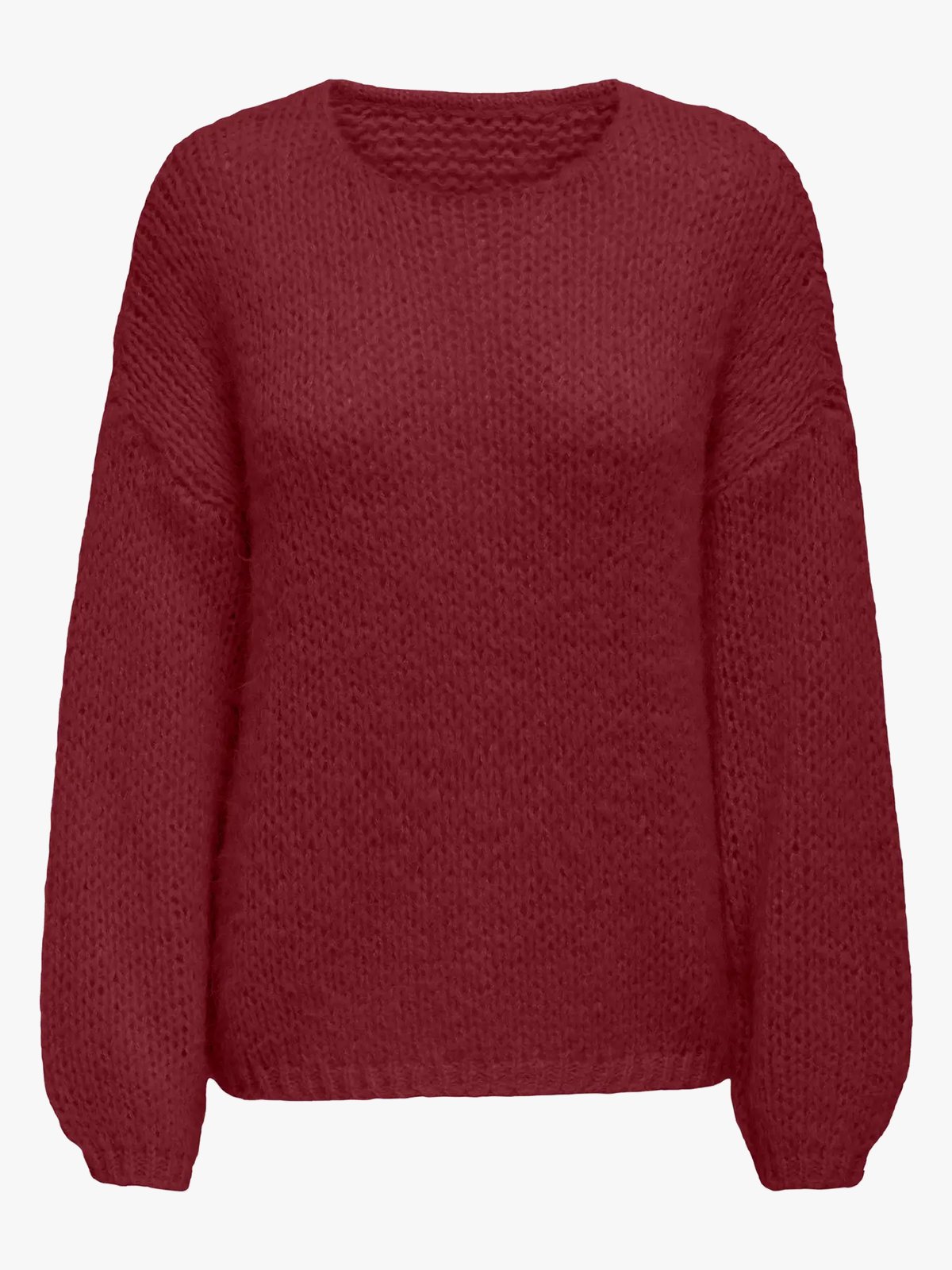 Only Nordic Life Long Sleeve O-Neck Knit Cabernet