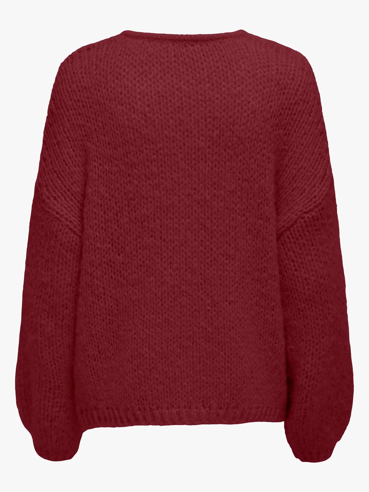 Only Nordic Life Long Sleeve O-Neck Knit Cabernet