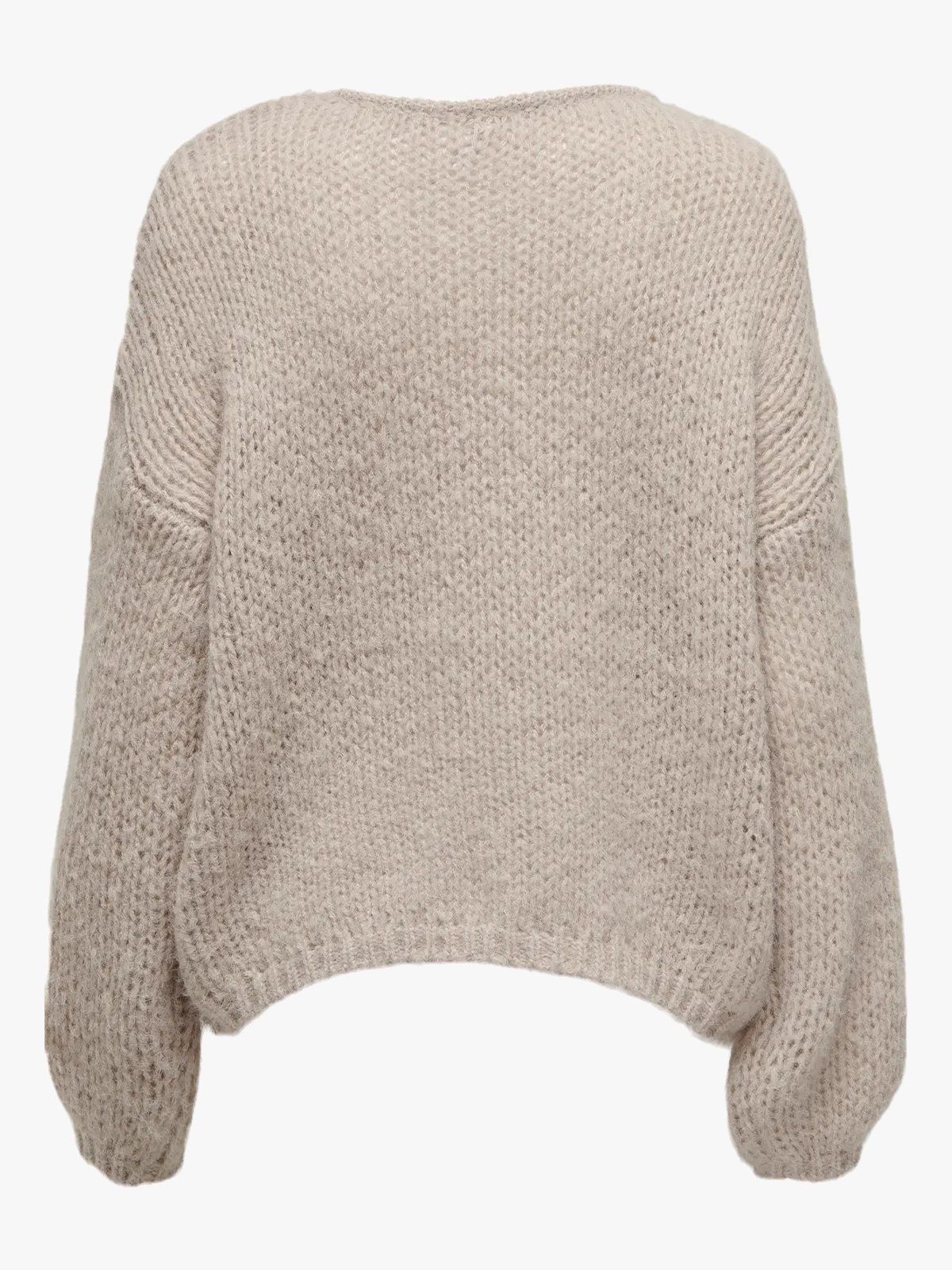 Only Nordic Life Long Sleeve O-Neck Knit Humus