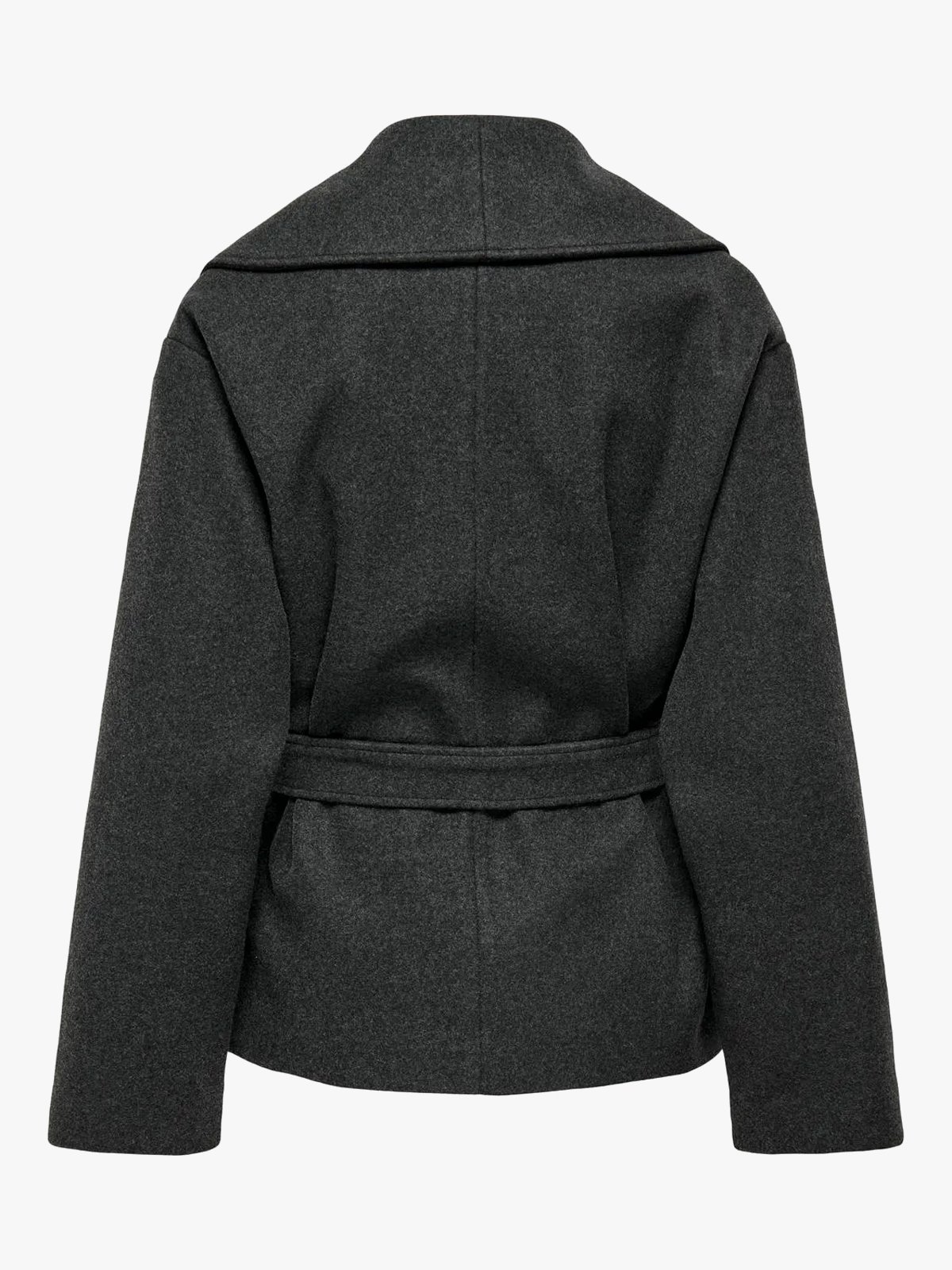 Only Augusta Life Short Coat Dark Grey Melange
