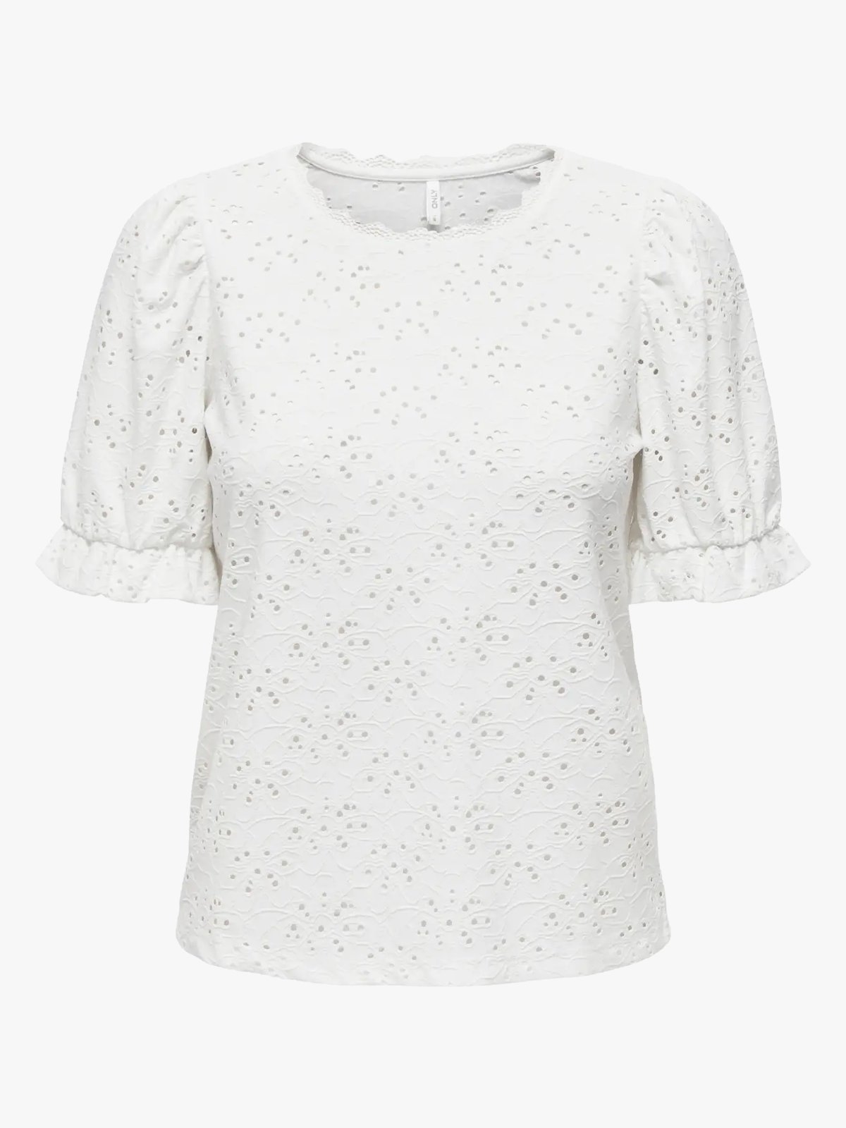 Only New Smilla Life Short Sleeve Puff Top Cloud Dancer