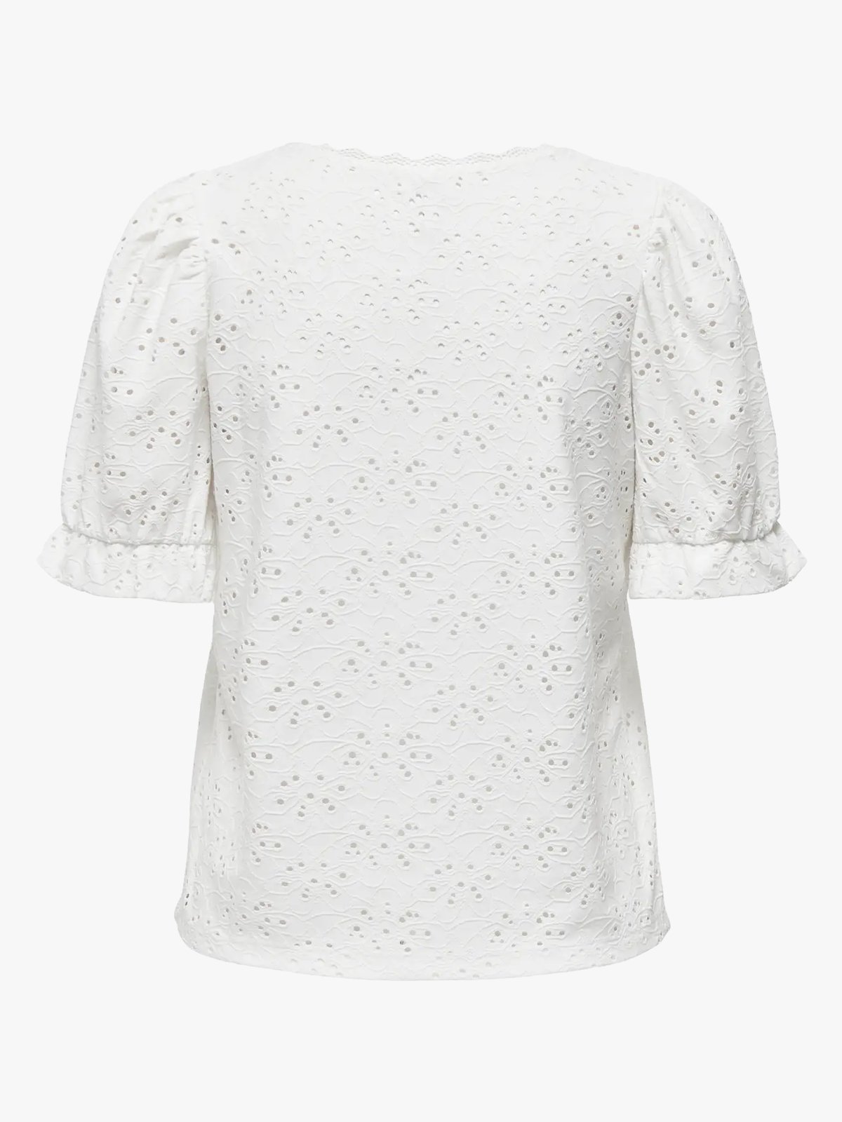 Only New Smilla Life Short Sleeve Puff Top Cloud Dancer