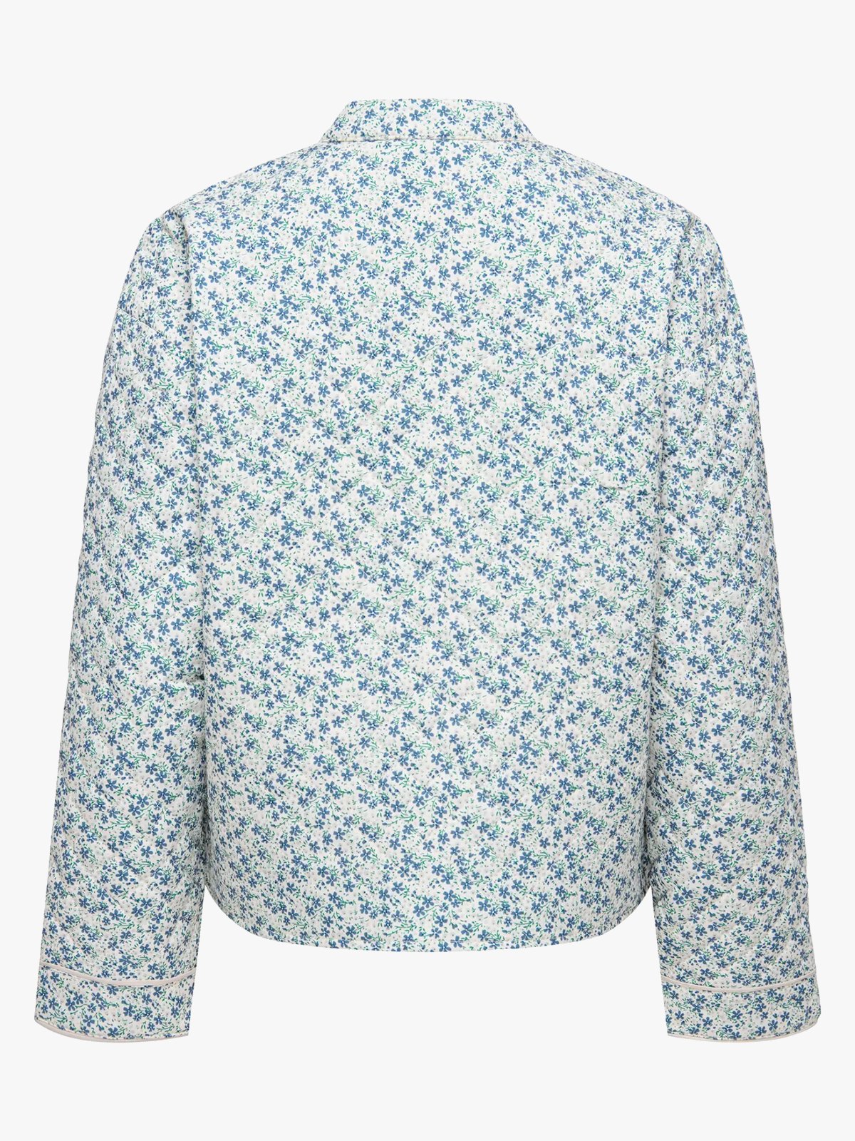 Only Hallie Quilted Jacket Cloud Dancer / Blue Ditsy