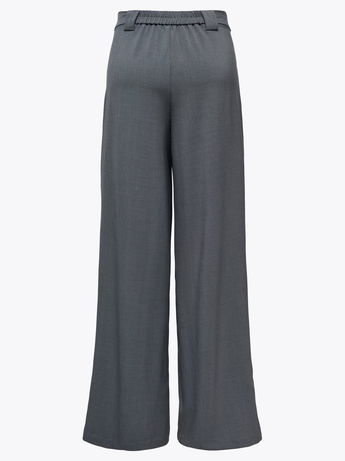 Only Svea Mid Waist Mel Wide Pant Dark Grey Melange
