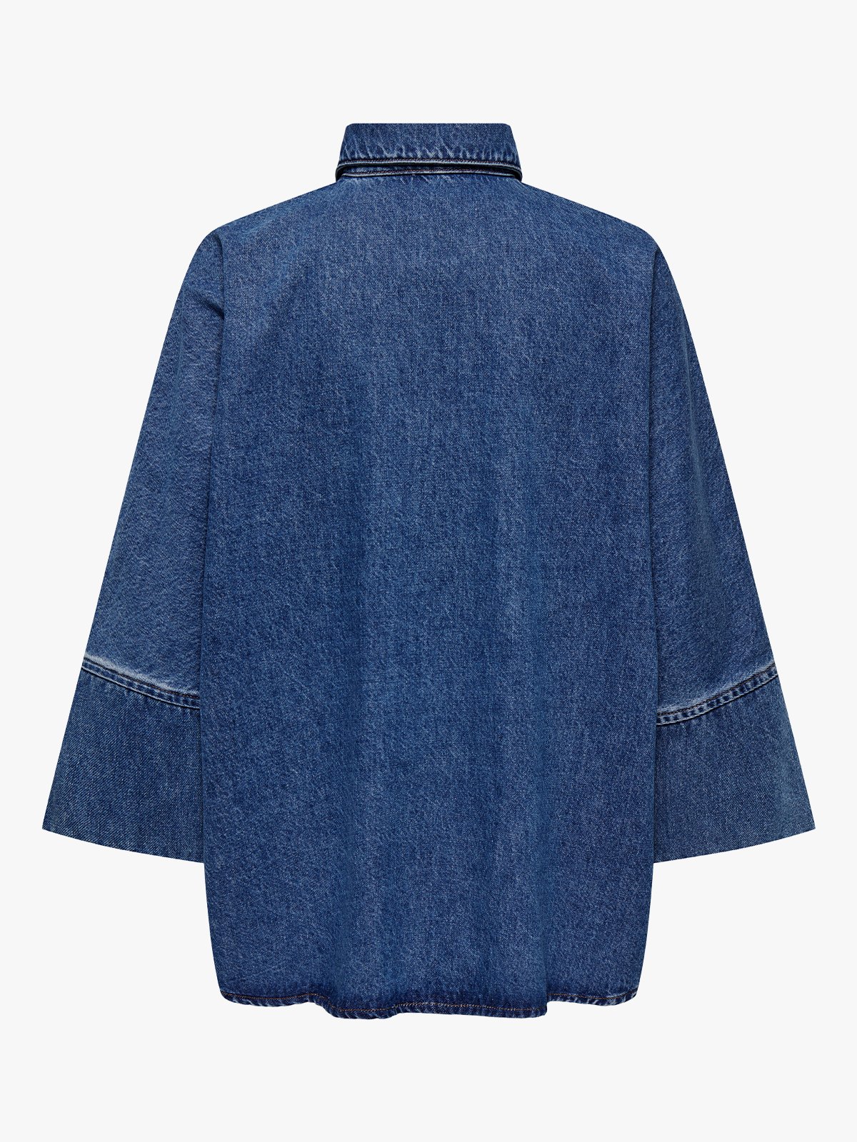 Only Grace 3/4 Denim Shirt Medium Blue Denim