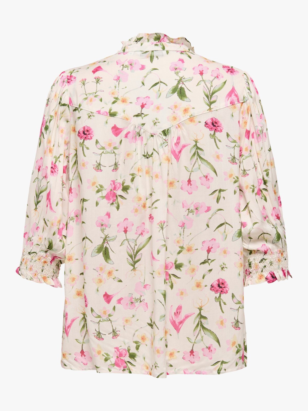 Only Raya 3/4 Shirt Cloud Dancer Liv Flower