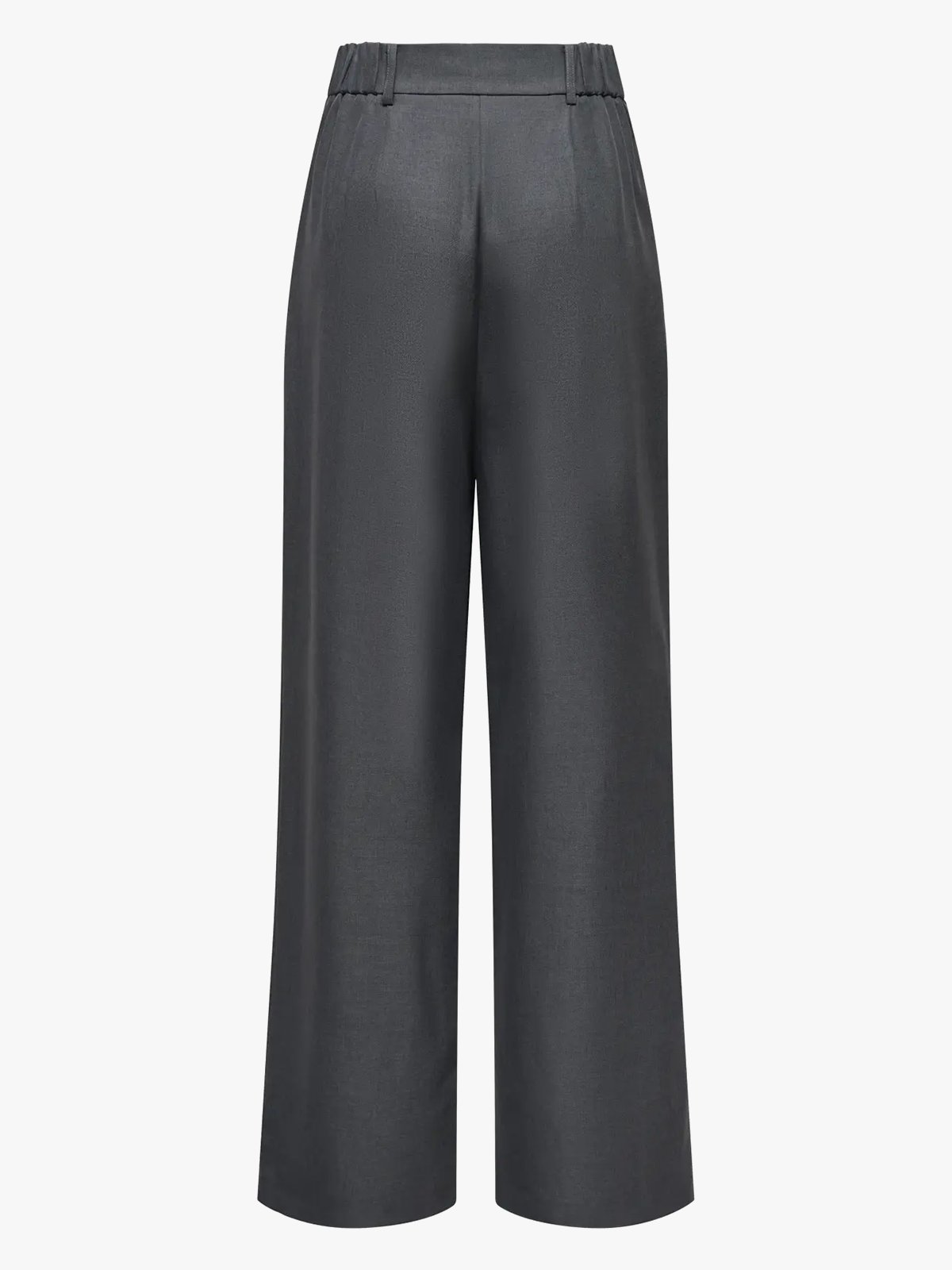Only Linda High Waist Straight Mel Pants Dark Grey Melange