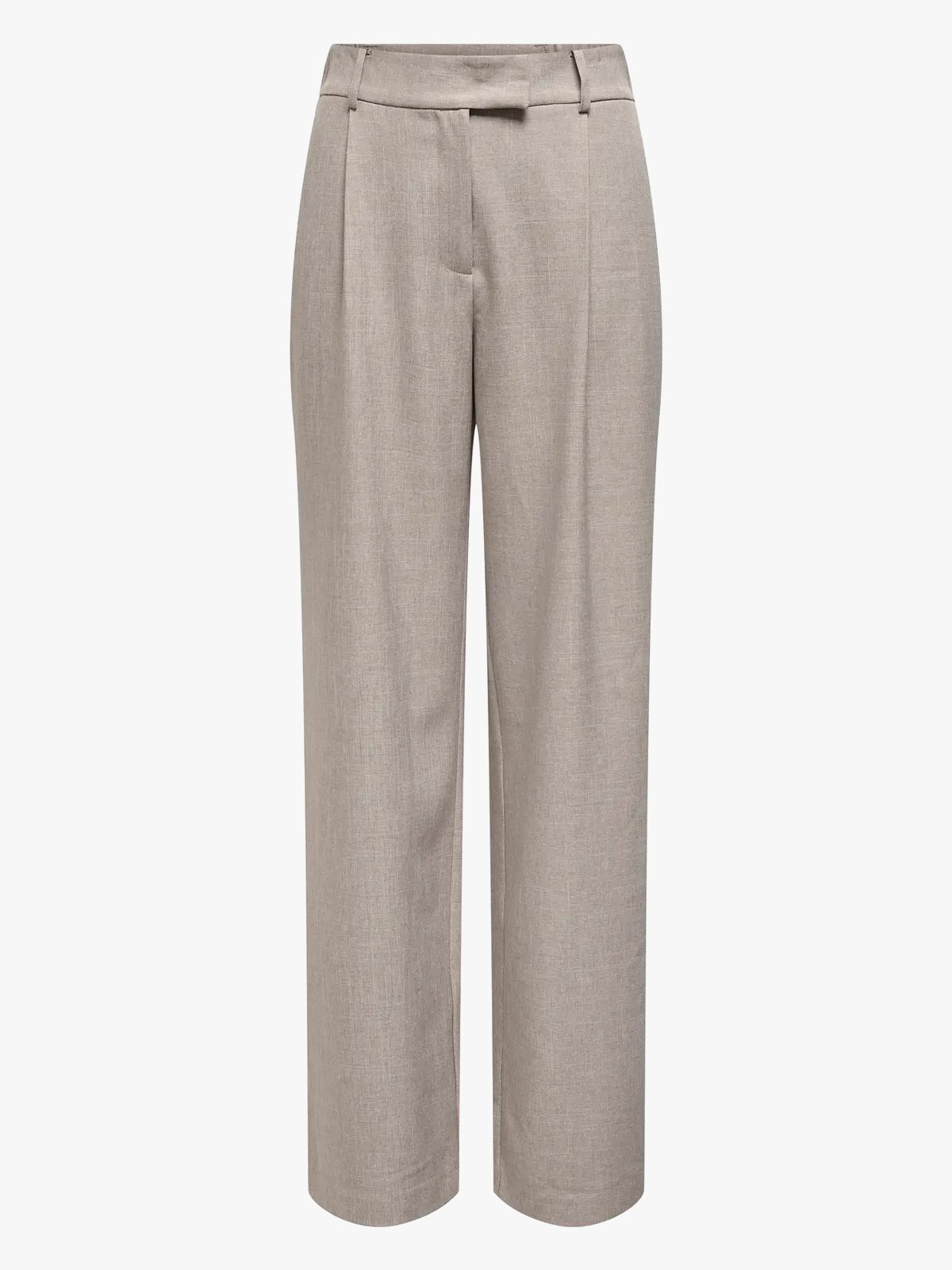 Only Linda High Waist Straight Mel Pants Fungi Melange