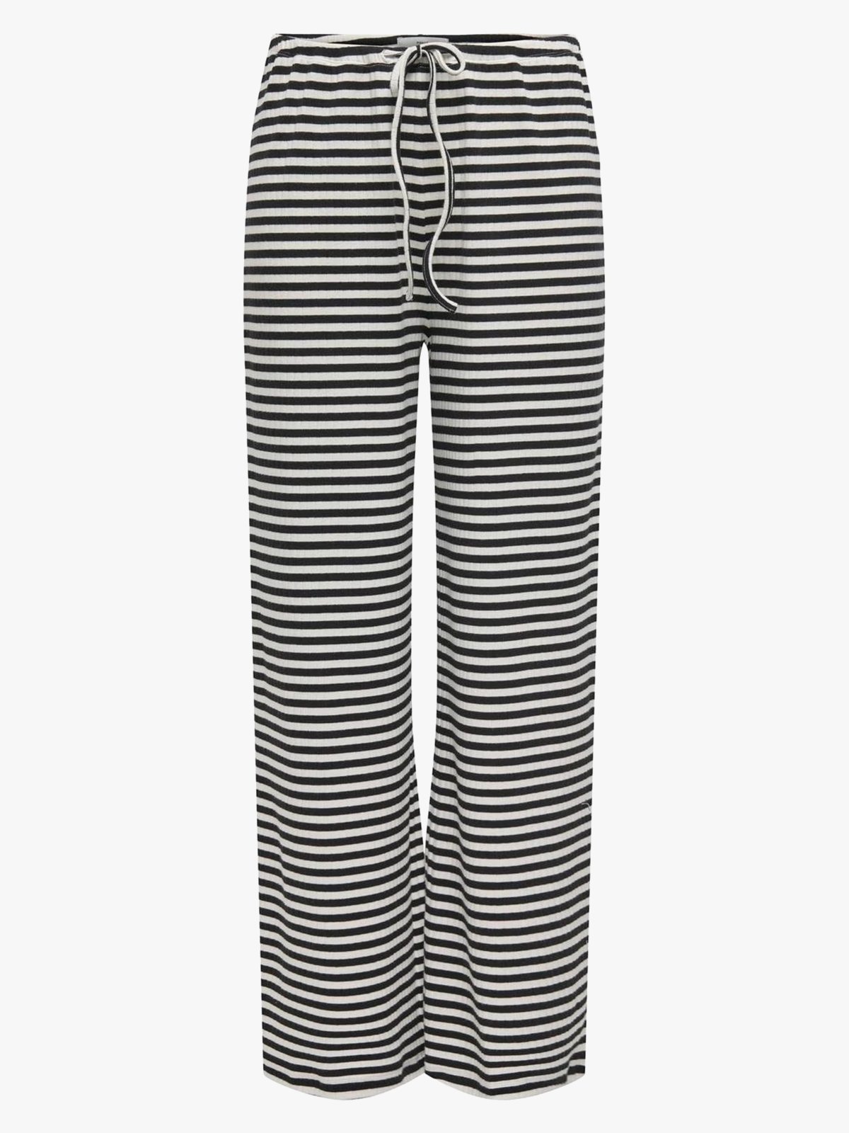 Only Aida Striped Pants Black White