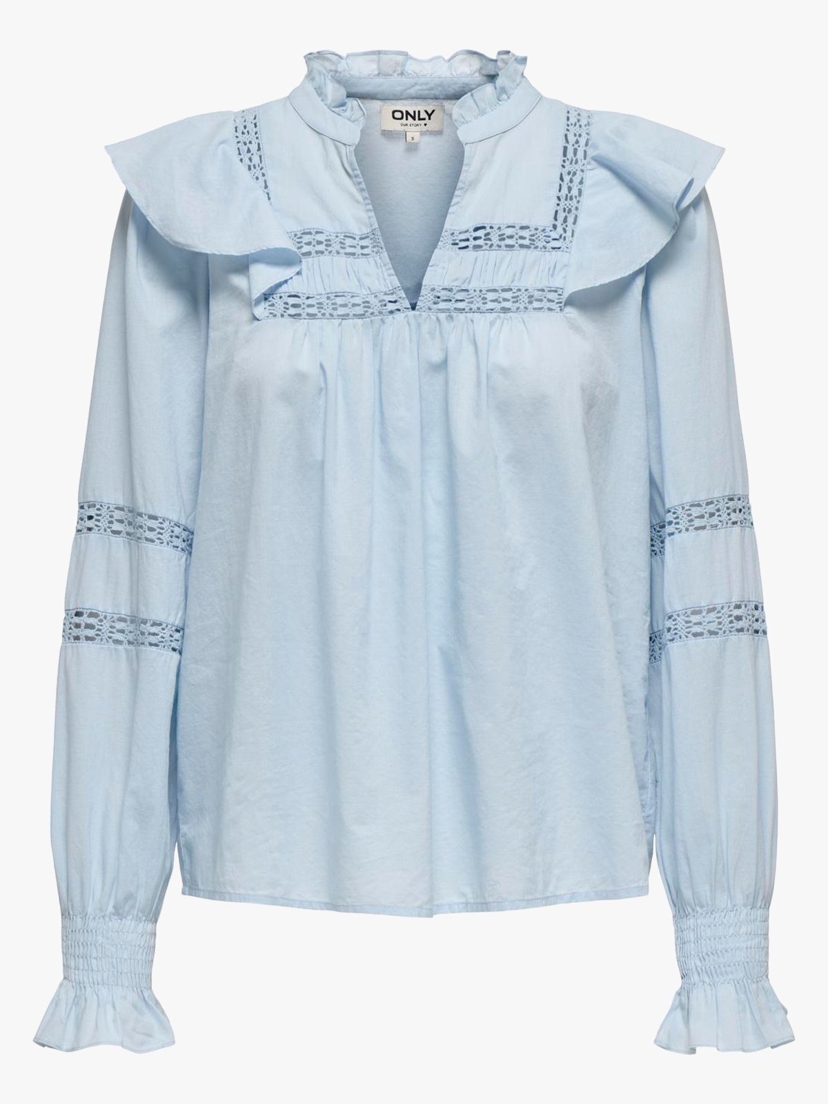 Only Julia Life Long Sleeve Blouse Cashmere Blue