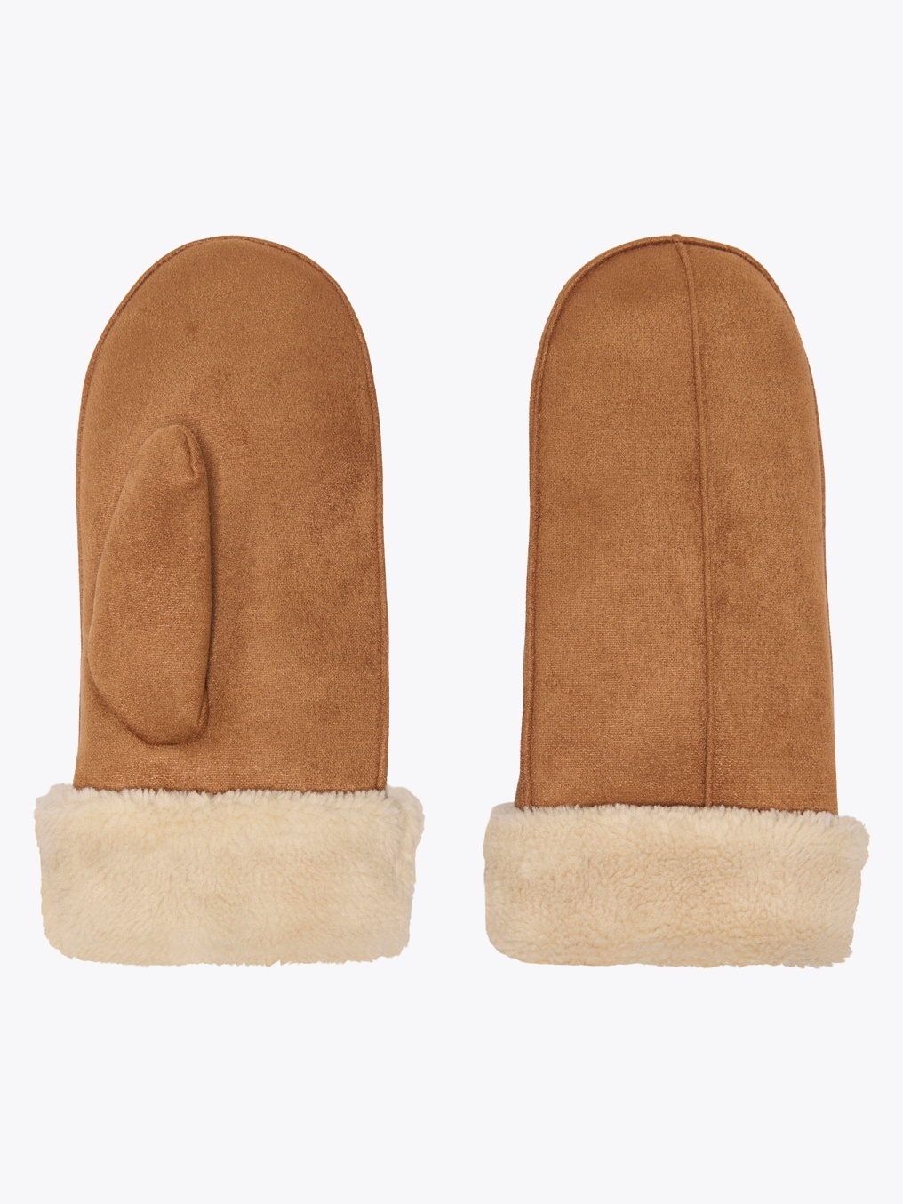 Only Nicki Faux Suede Mittens Chipmunk