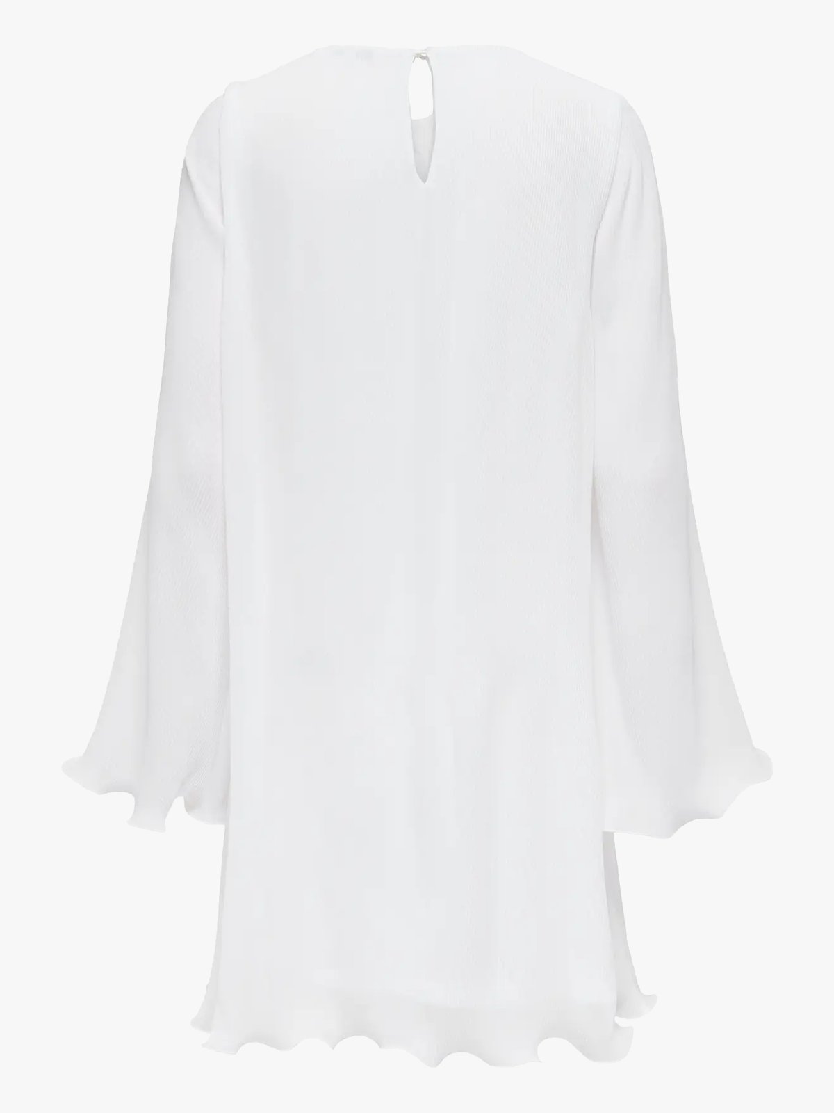 Only Piera Life Long Sleeve Plisse Dress Bright White
