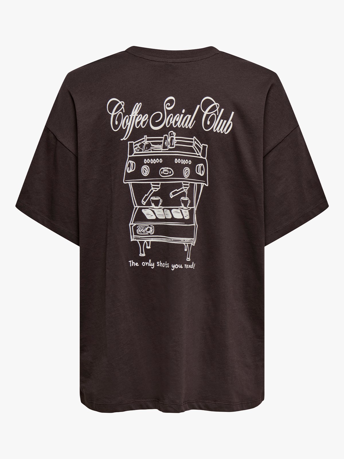 Only Vivvi Short Sleeve Lovely Top Seal Brown