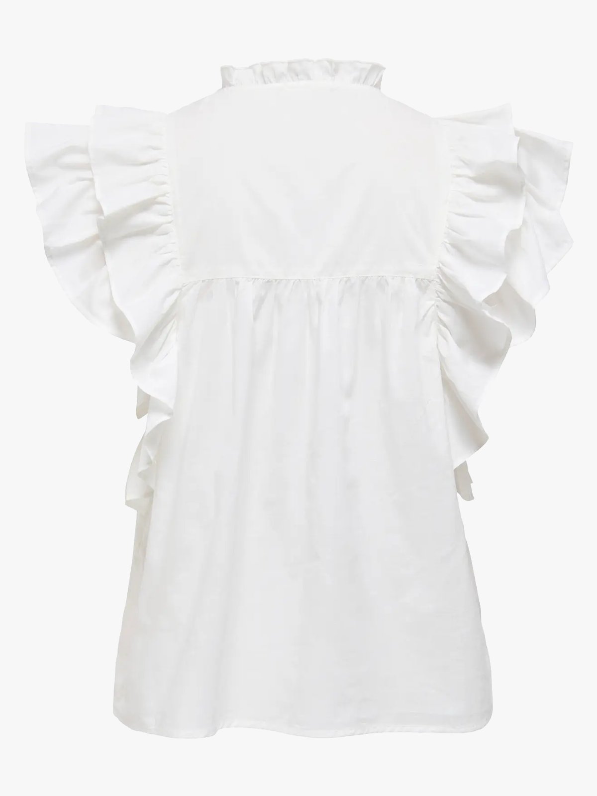 Only Sunny Capsl Frill Top Cloud Dancer