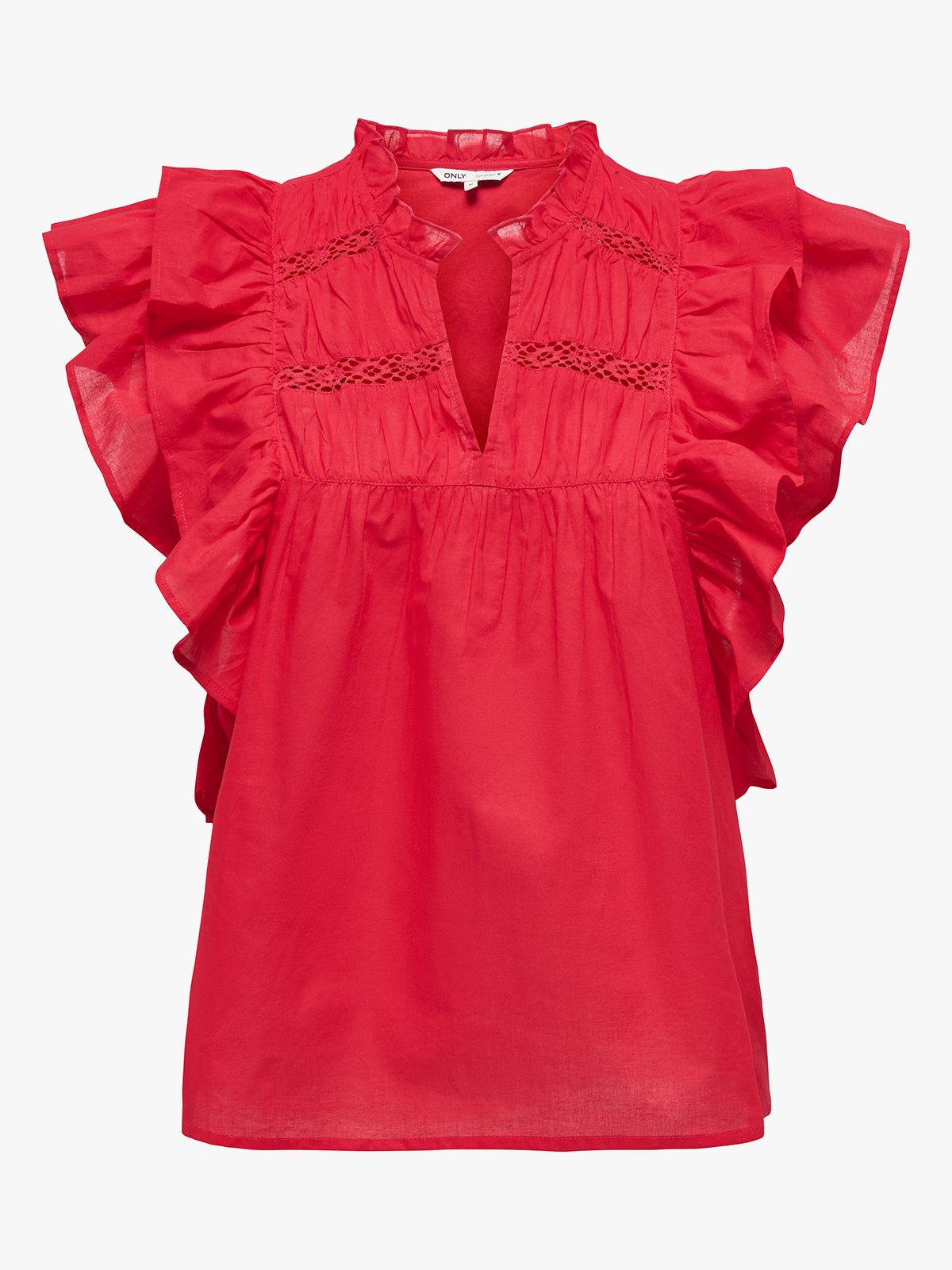 Only Sunny Capsl Frill Top High Risk Red