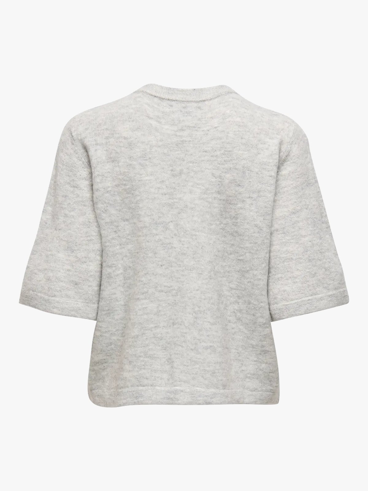 Only Camilla Short Sleeve Cardigan Knit Light Grey Melange