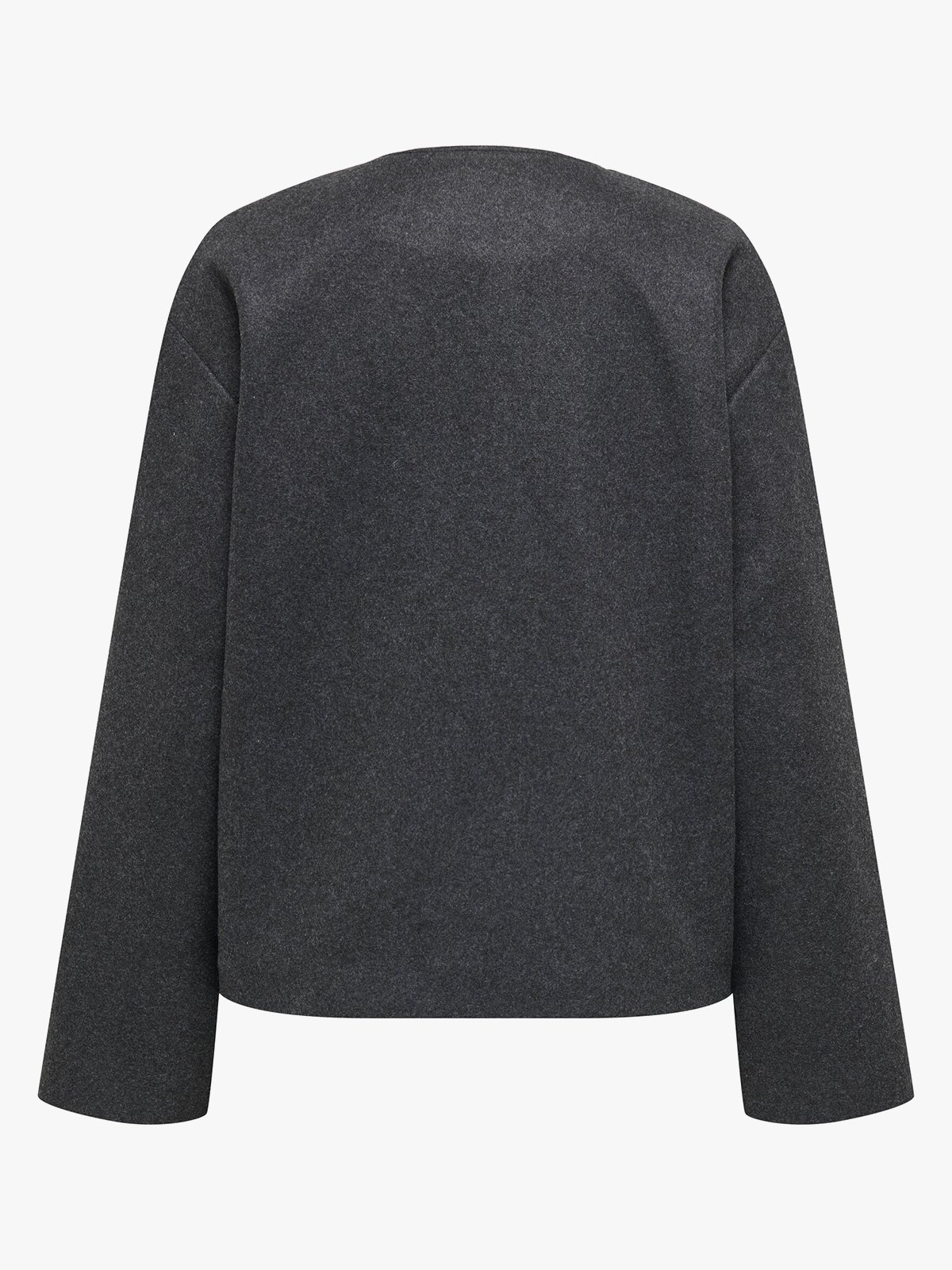 Only Nancy Round Neck Jacket Dark Grey Melange