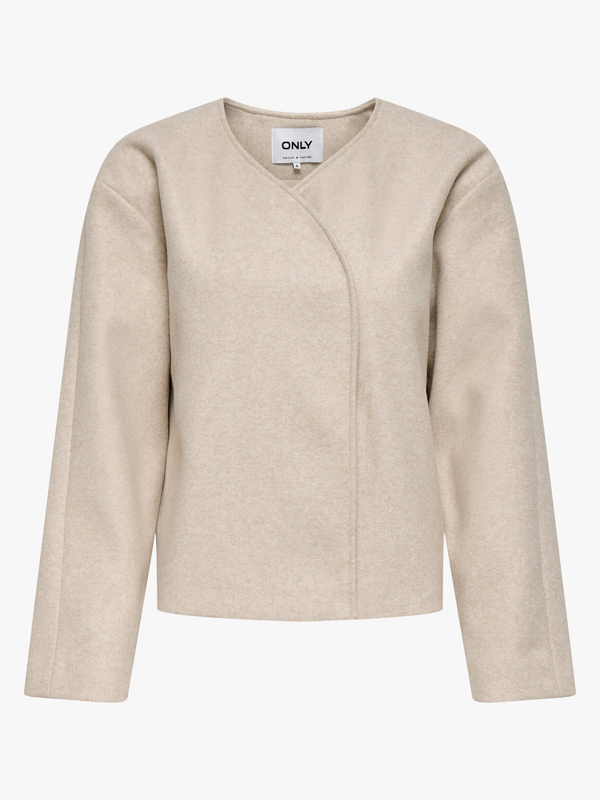 Only Nancy Round Neck Jacket Pumice Stone Melange