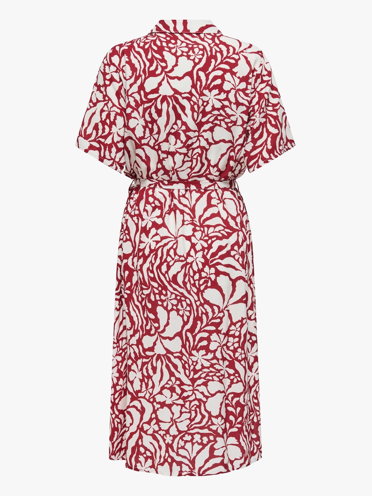 Only Yasmin Short Sleeve Shirt Dress Merlot