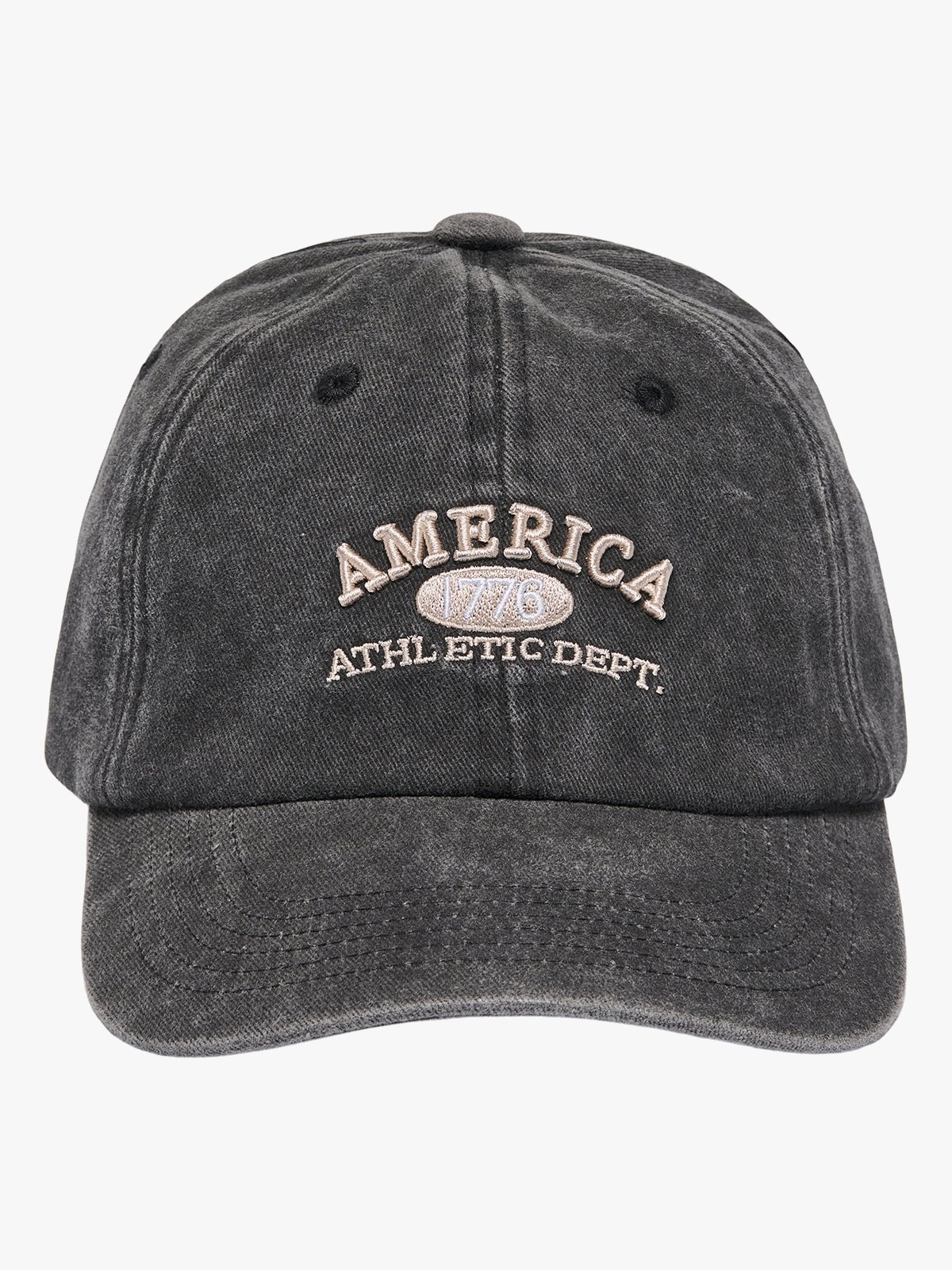 Only Eva Washed Embroidered Cap Black washed