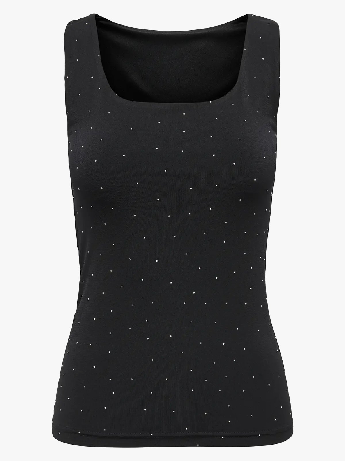 Only Zita EA Sleeveless 2.way Top Black Silver rhinestones
