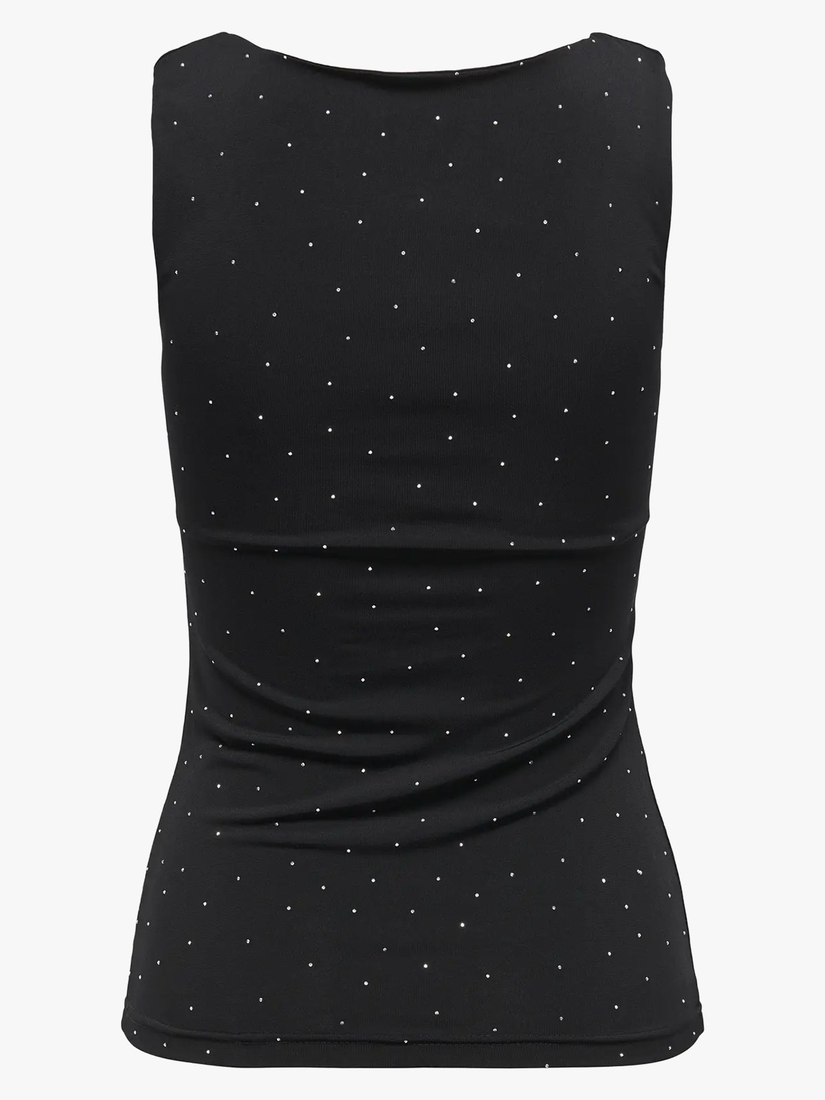 Only Zita EA Sleeveless 2.way Top Black Silver rhinestones