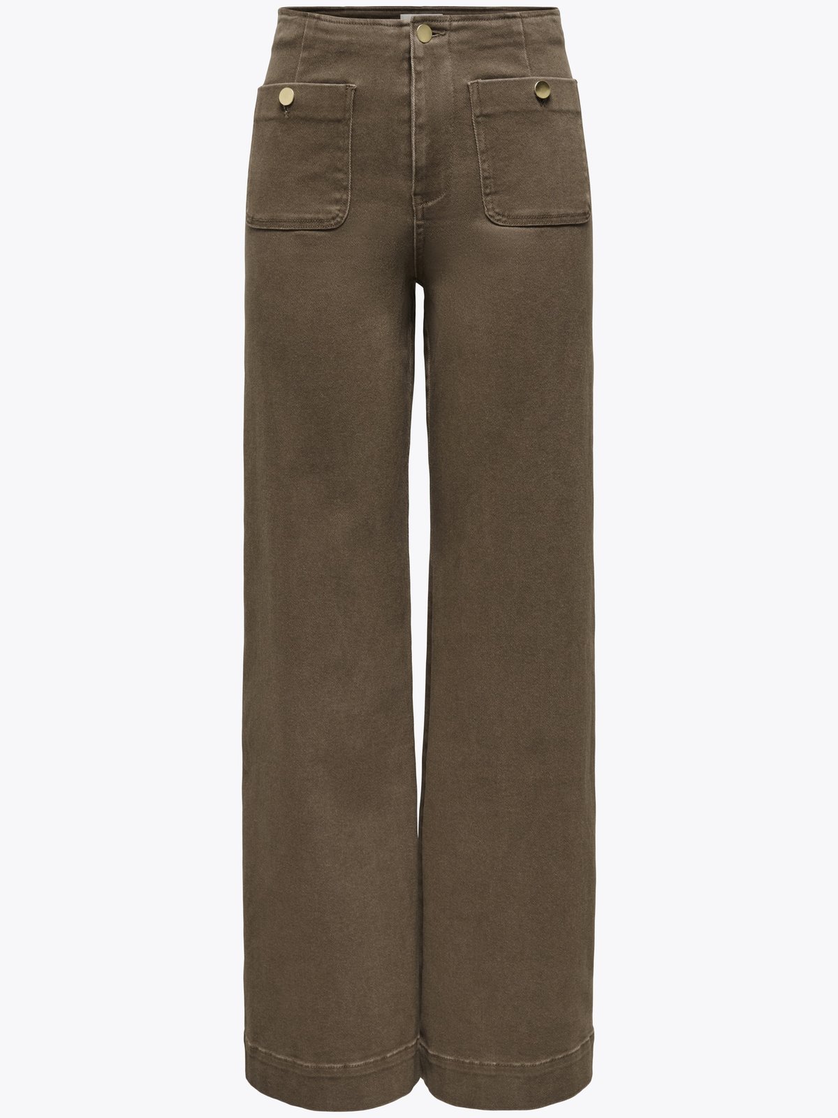 Only Madeline High Waist Wide Pocket Color Denim Chocolate Martini