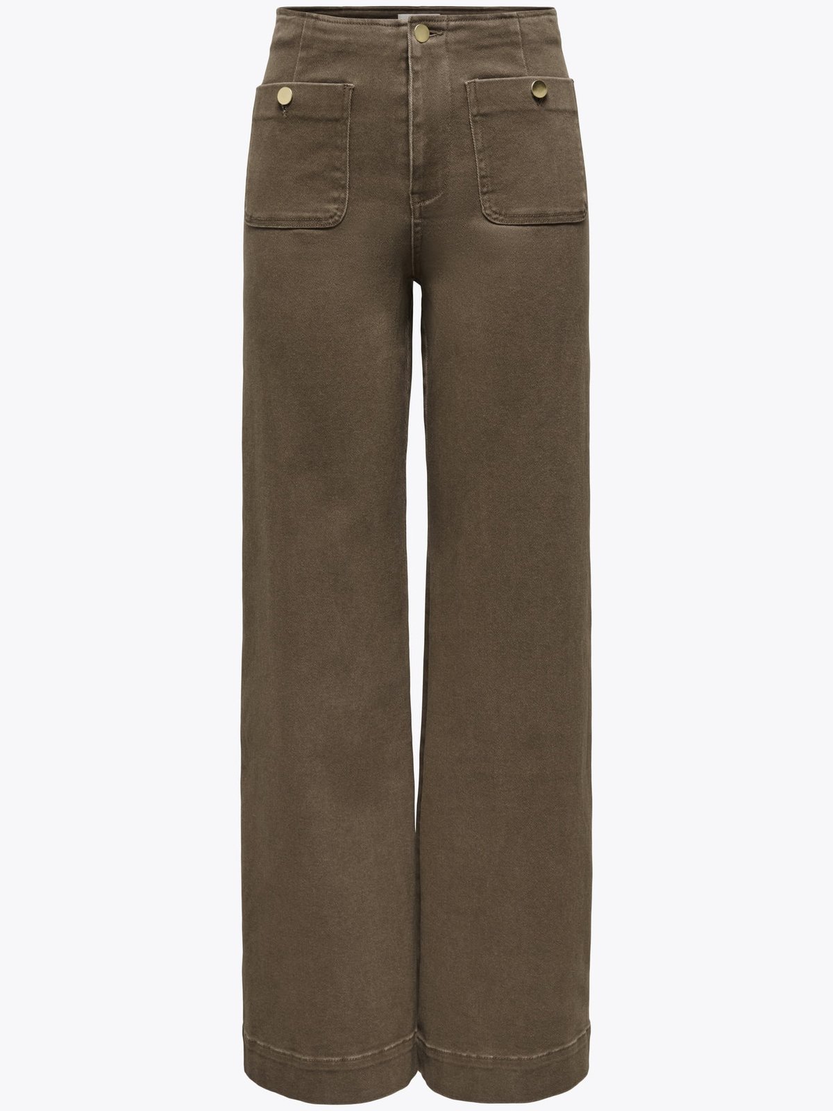 Only Madeline High Waist Wide Pocket Color Denim Chocolate Martini