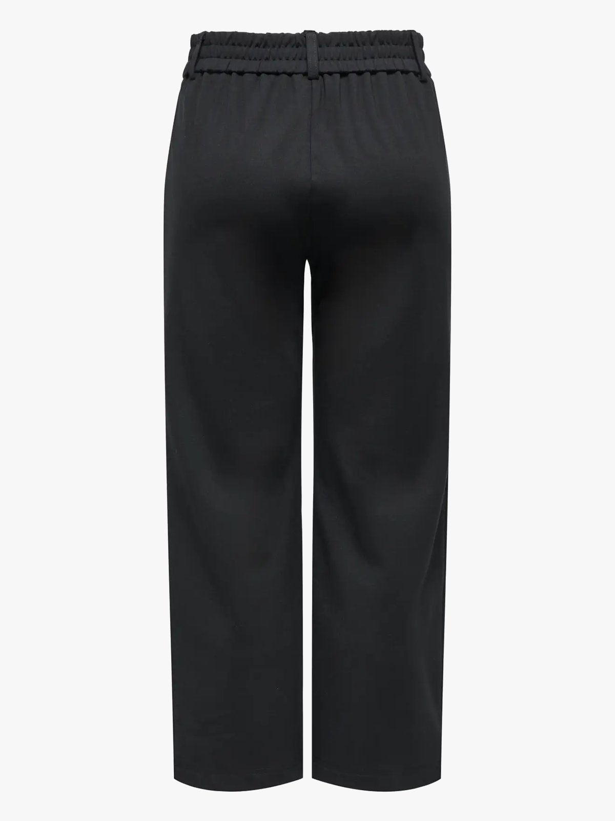 Only Poptrash Life Mid Waist Straight Culotte Pant Black