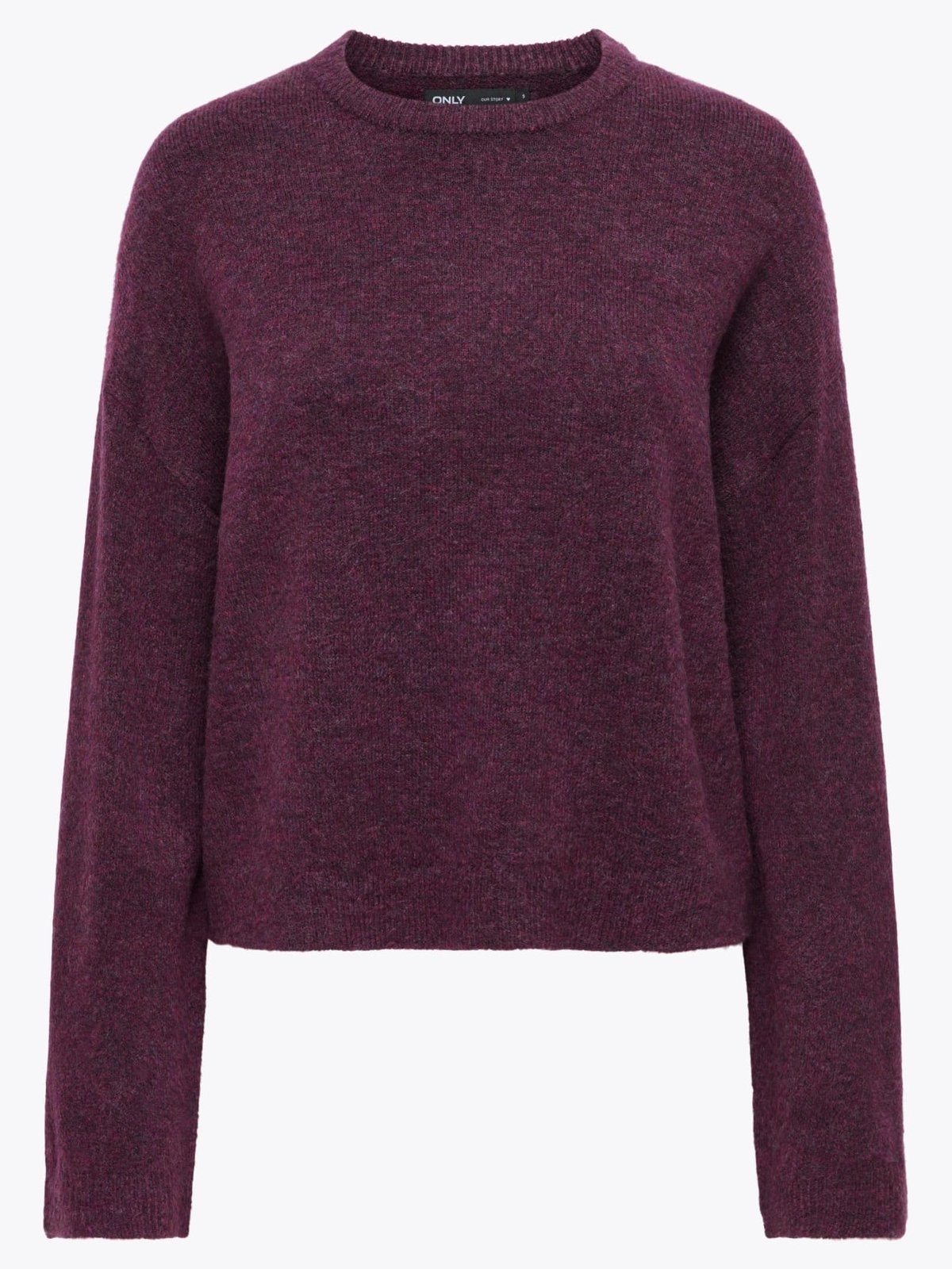 Only Simoni Long Sleeve O-Neck Pullover Mauve Wine Melange