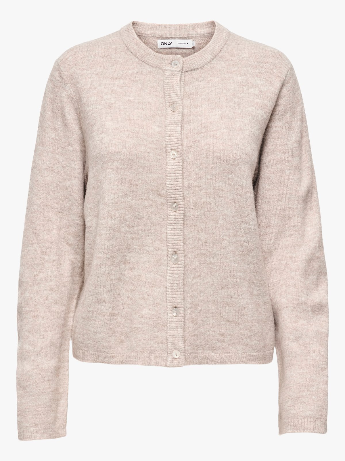 Only Simoni Long Sleeve O-Neck Cardigan Pumice Stone