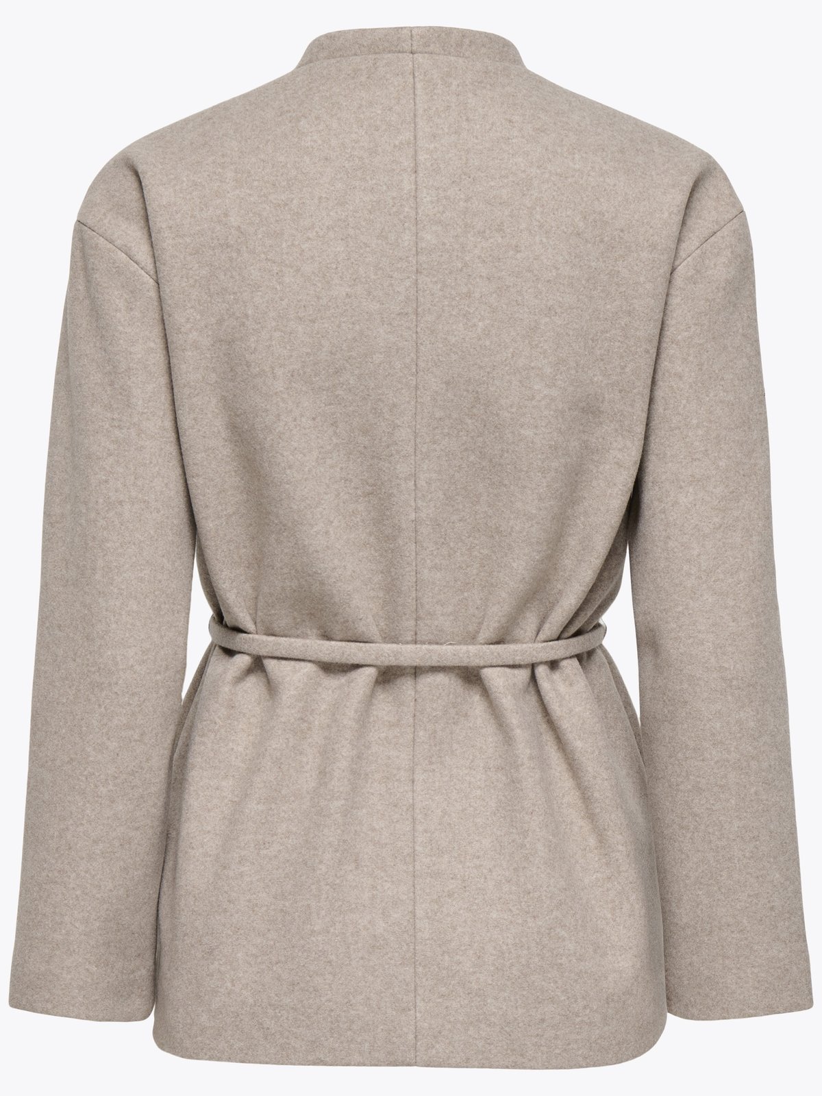 Only Fox-Trillion Belt Jacket Light Taupe Melange